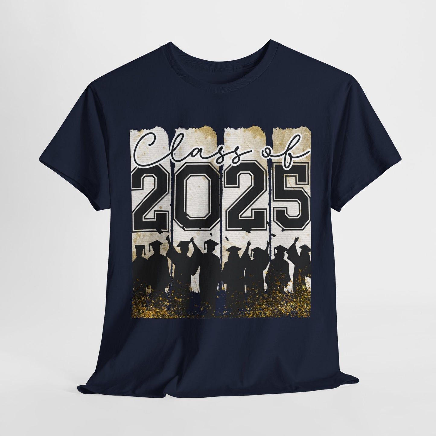 Gildan Garment Dyed Class of 2025 Graduation Tee - Unisex Heavy Cotton Shirt Your Choice Colors & Sizes