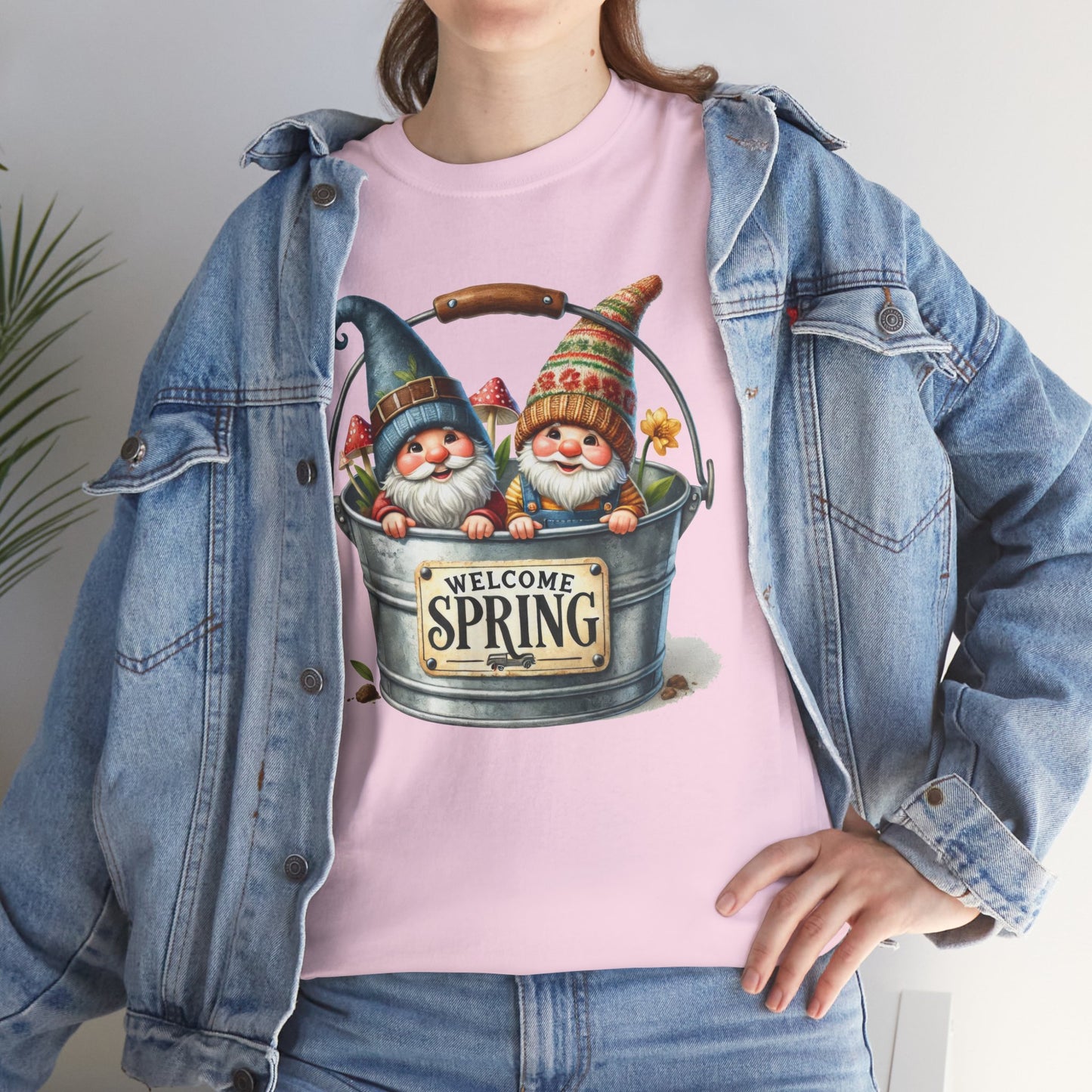 Welcome Spring Graphic Tee - Unisex Heavy Cotton Tee for Seasonal Celebrations