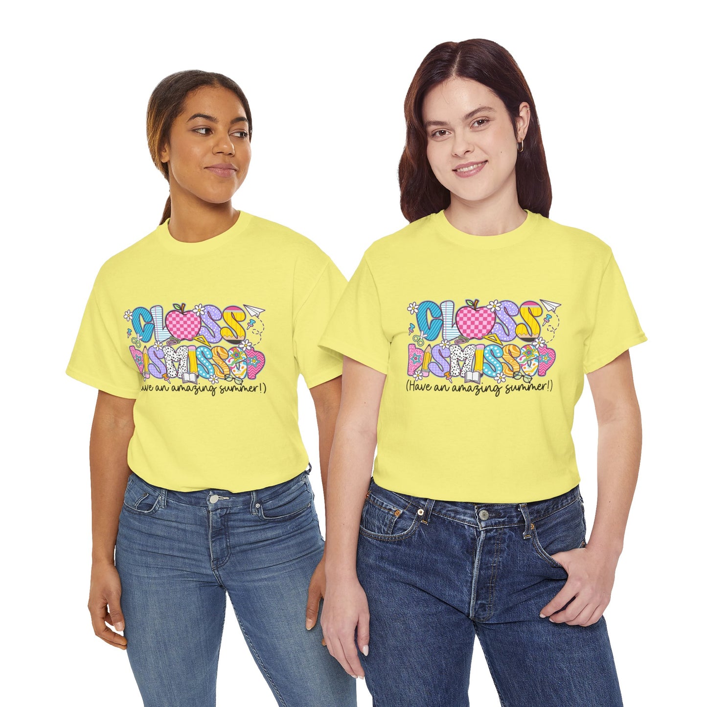 Gildan Garment-Dyed Summer Vibes Unisex Heavy Cotton Tee - "Class Dismissed!" Asst. Colors & Sizes