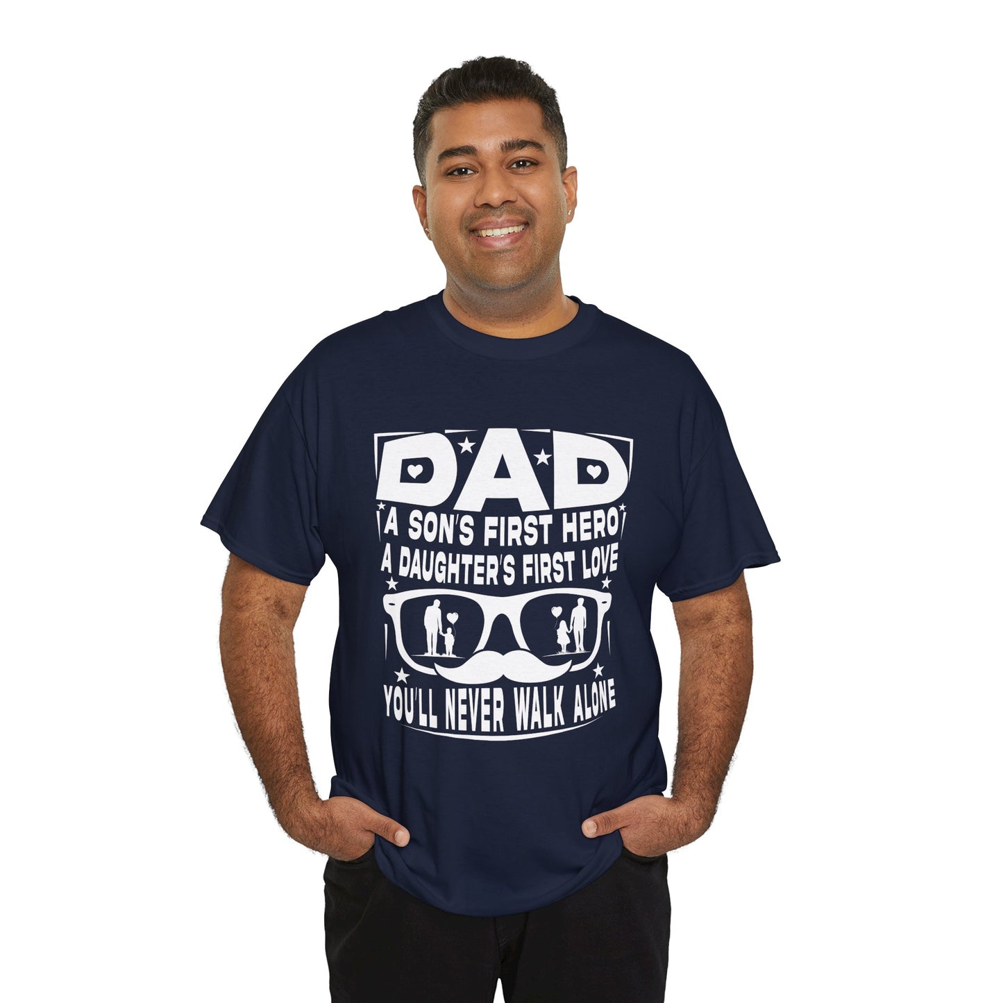 Dad Hero Unisex Heavy Cotton Tee - Perfect Gift for Father's Day