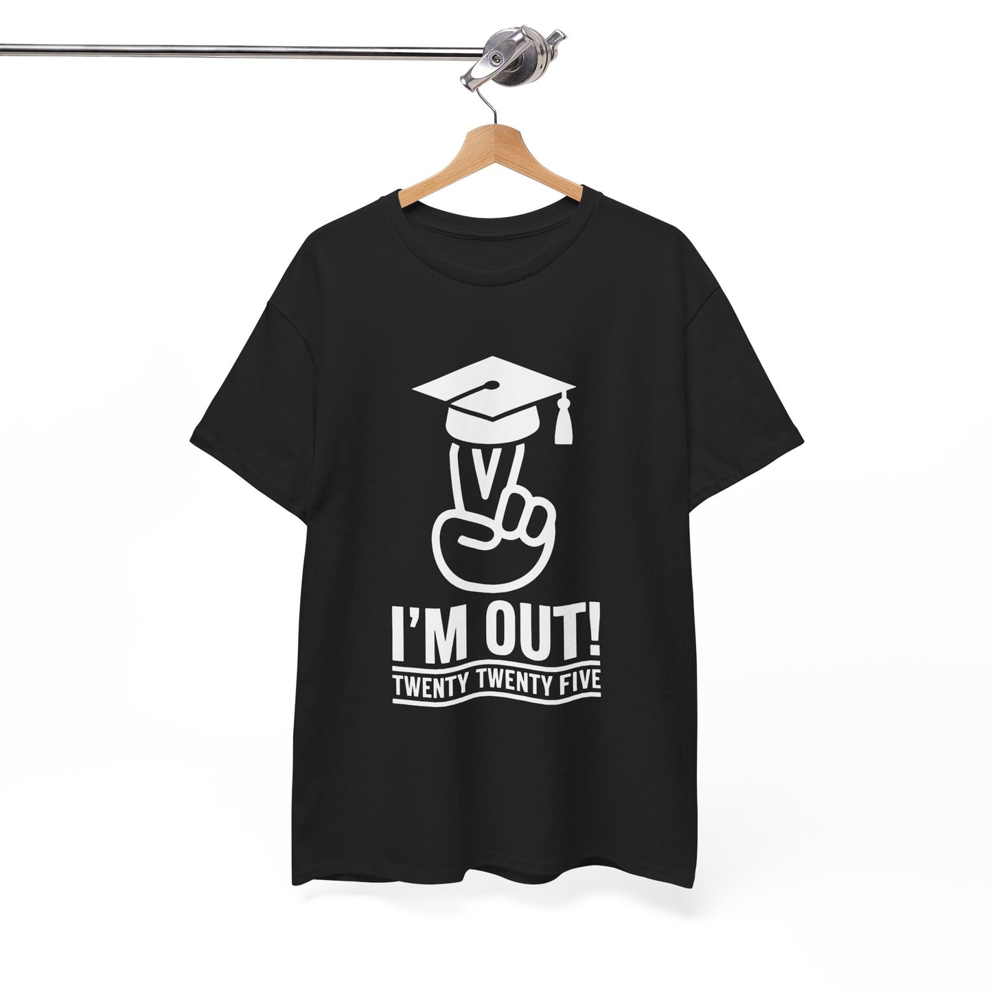 Graduation Celebration Unisex Heavy Cotton Tee - "I'M OUT!" 2025