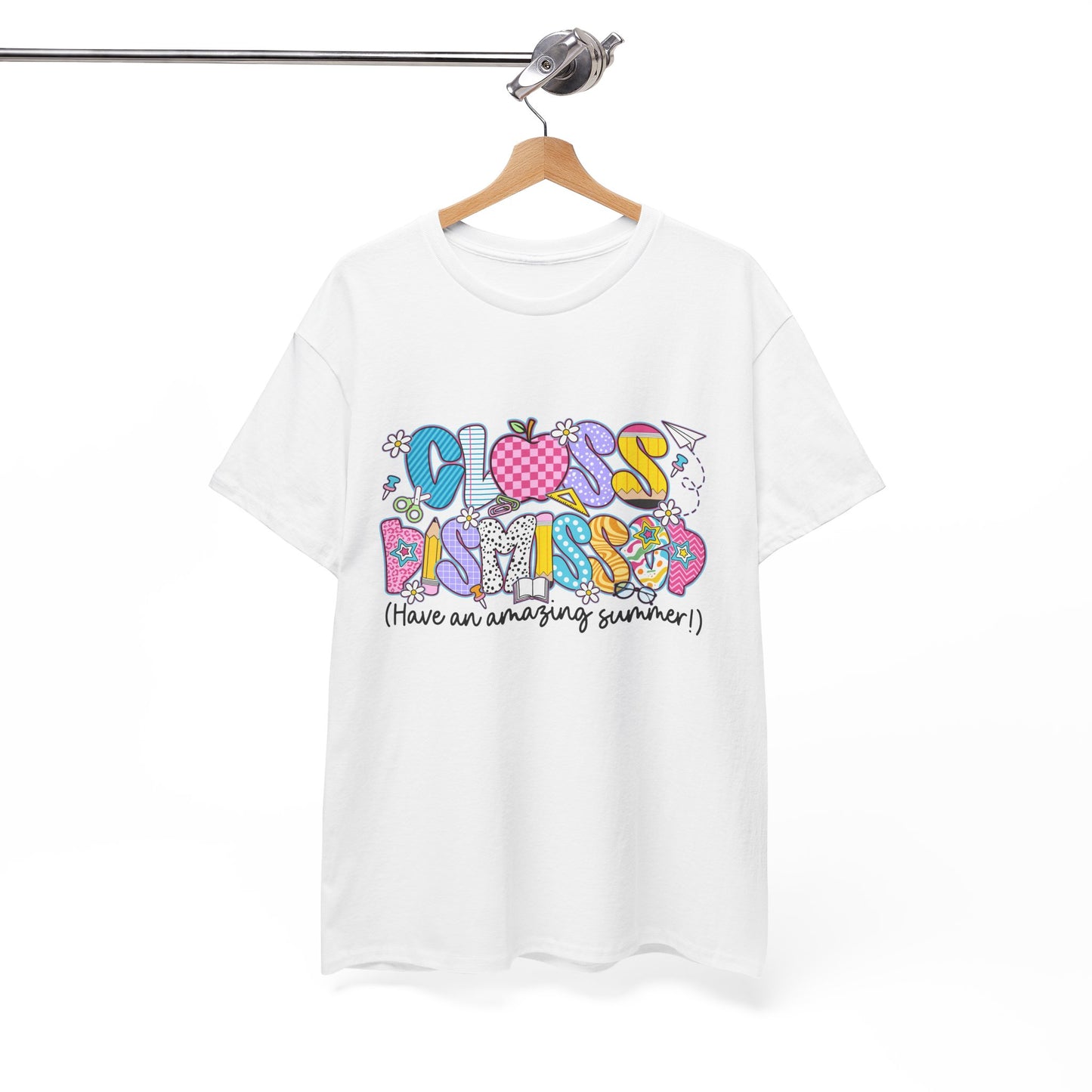 Gildan Garment-Dyed Summer Vibes Unisex Heavy Cotton Tee - "Class Dismissed!" Asst. Colors & Sizes