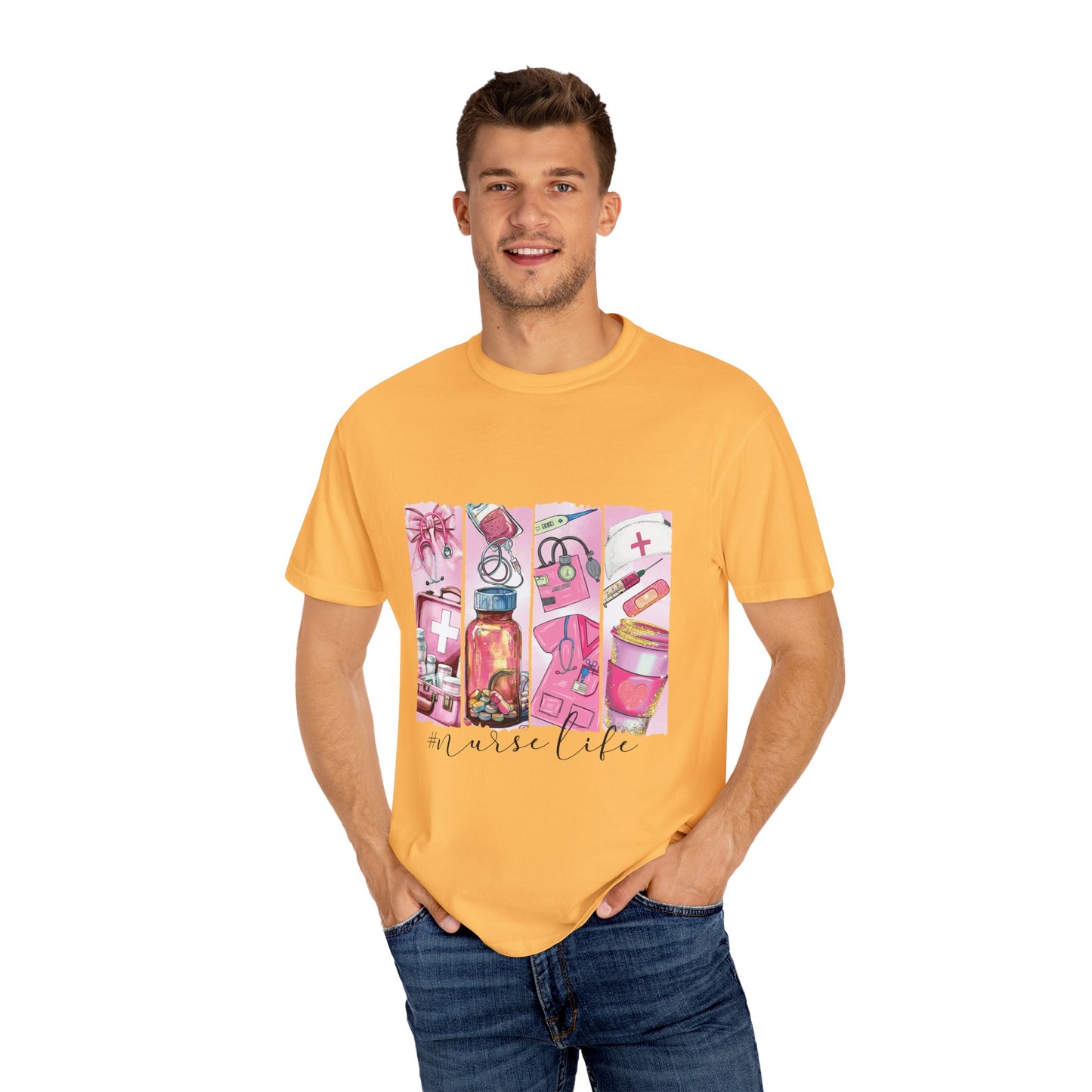 Nurse Life T-Shirt - Comfortable Unisex Garment-Dyed Tee for Healthcare Heroes