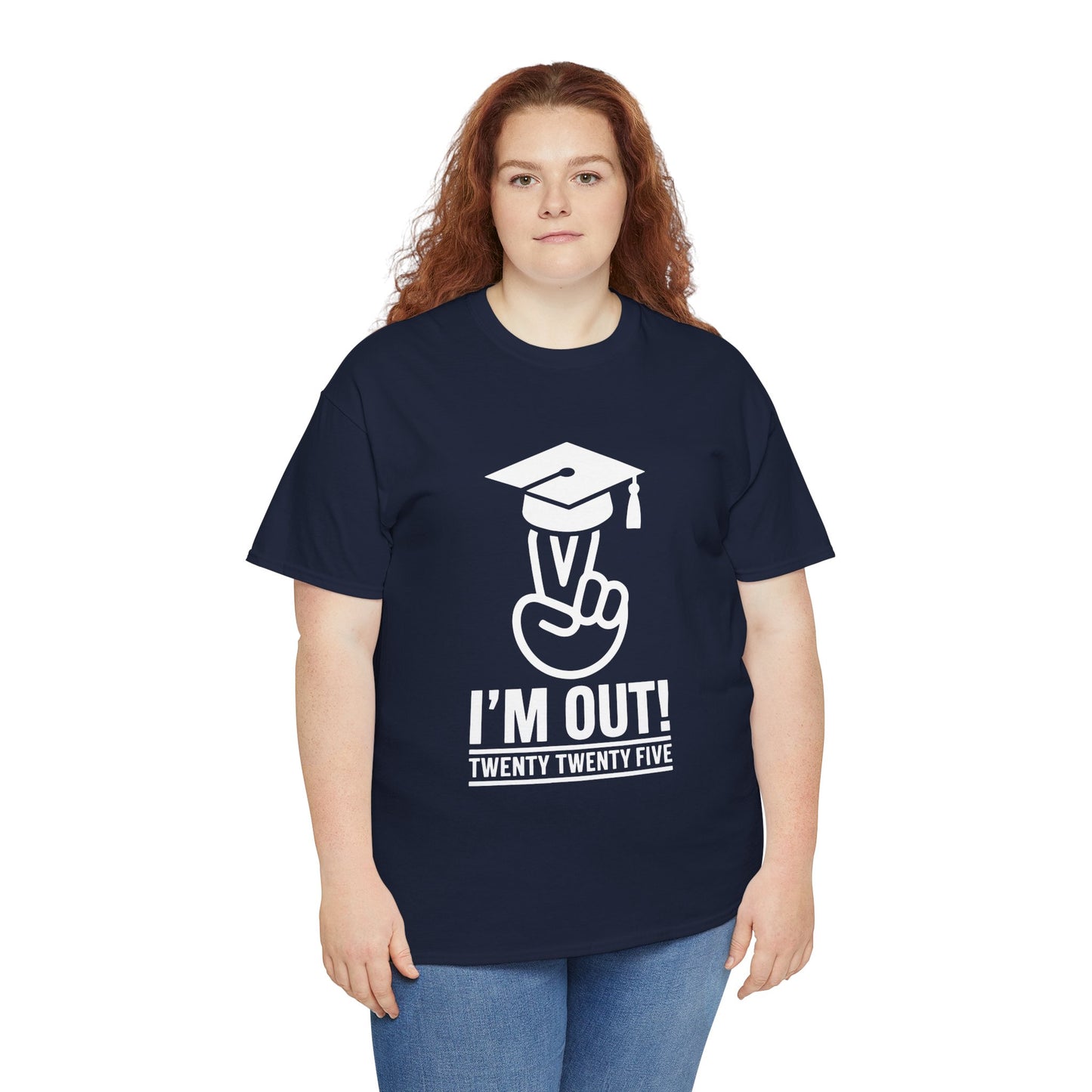 Graduation Celebration Unisex Heavy Cotton Tee - "I'M OUT!" 2025