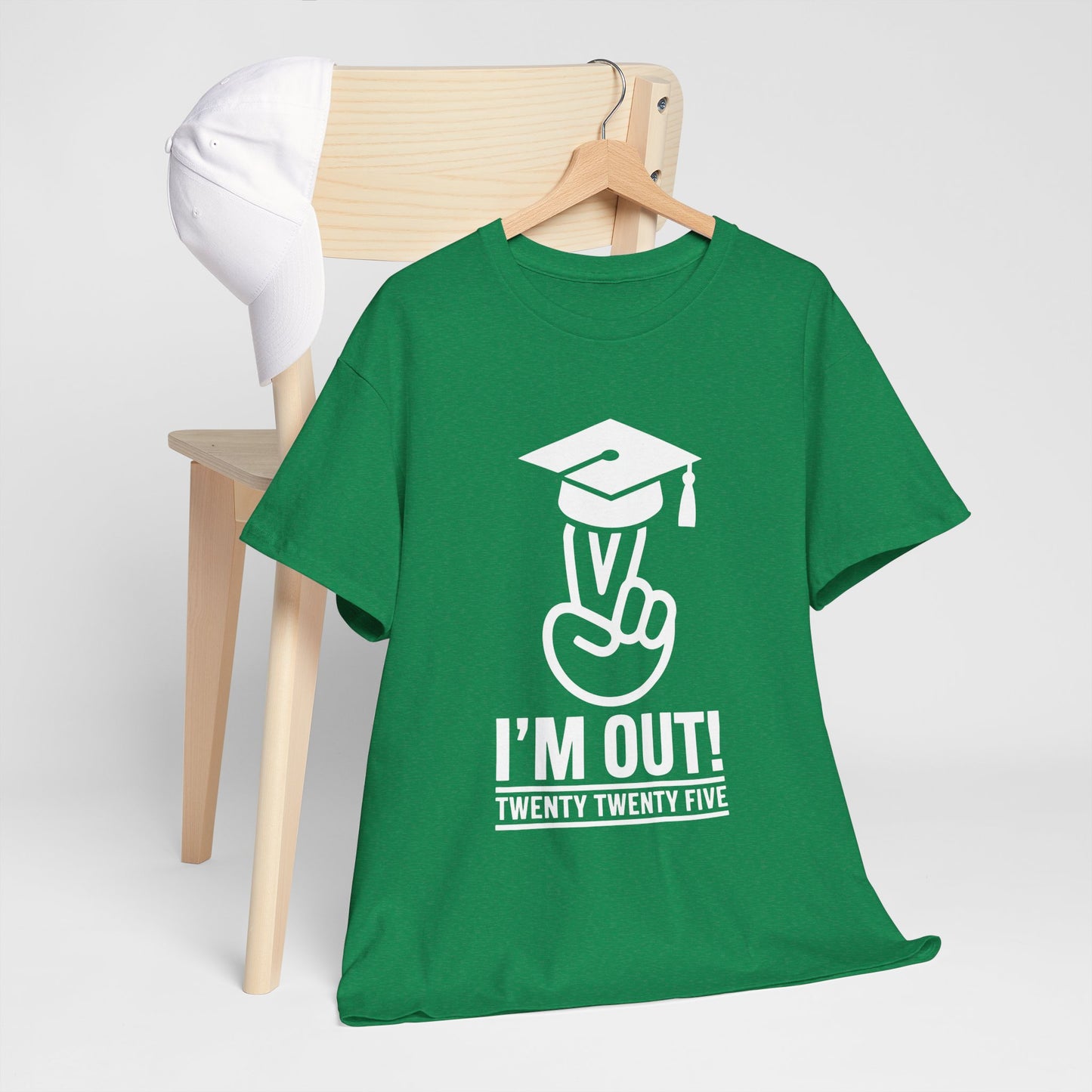 Graduation Celebration Unisex Heavy Cotton Tee - "I'M OUT!" 2025