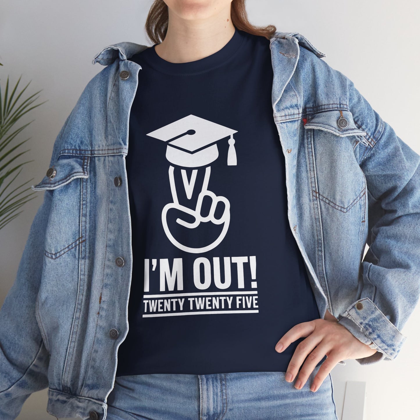 Graduation Celebration Unisex Heavy Cotton Tee - "I'M OUT!" 2025