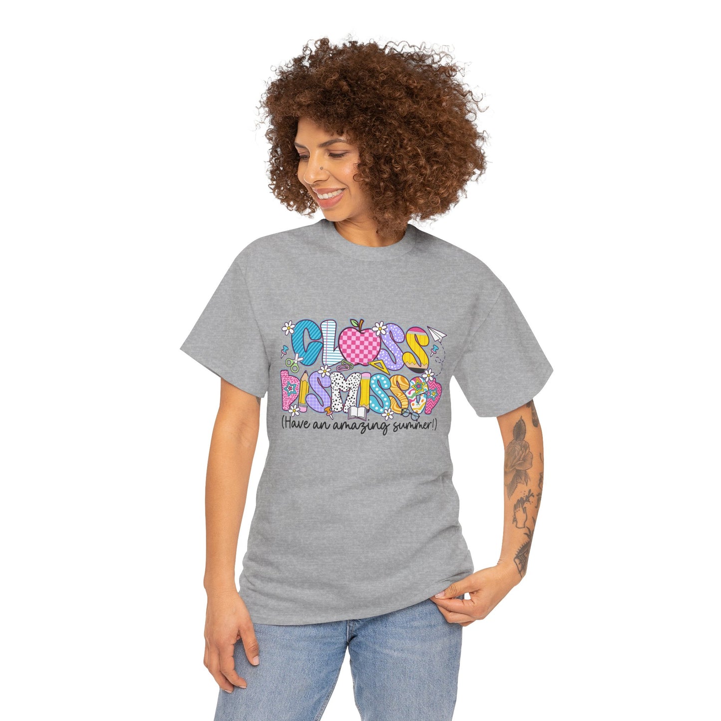 Gildan Garment-Dyed Summer Vibes Unisex Heavy Cotton Tee - "Class Dismissed!" Asst. Colors & Sizes