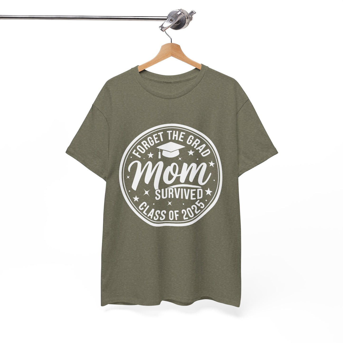 Gildan Comfortable Unisex Heavy Cotton Tee -"Forget the Grad, Mom..." Great gift for Graduation Asst. Sizes & Colors