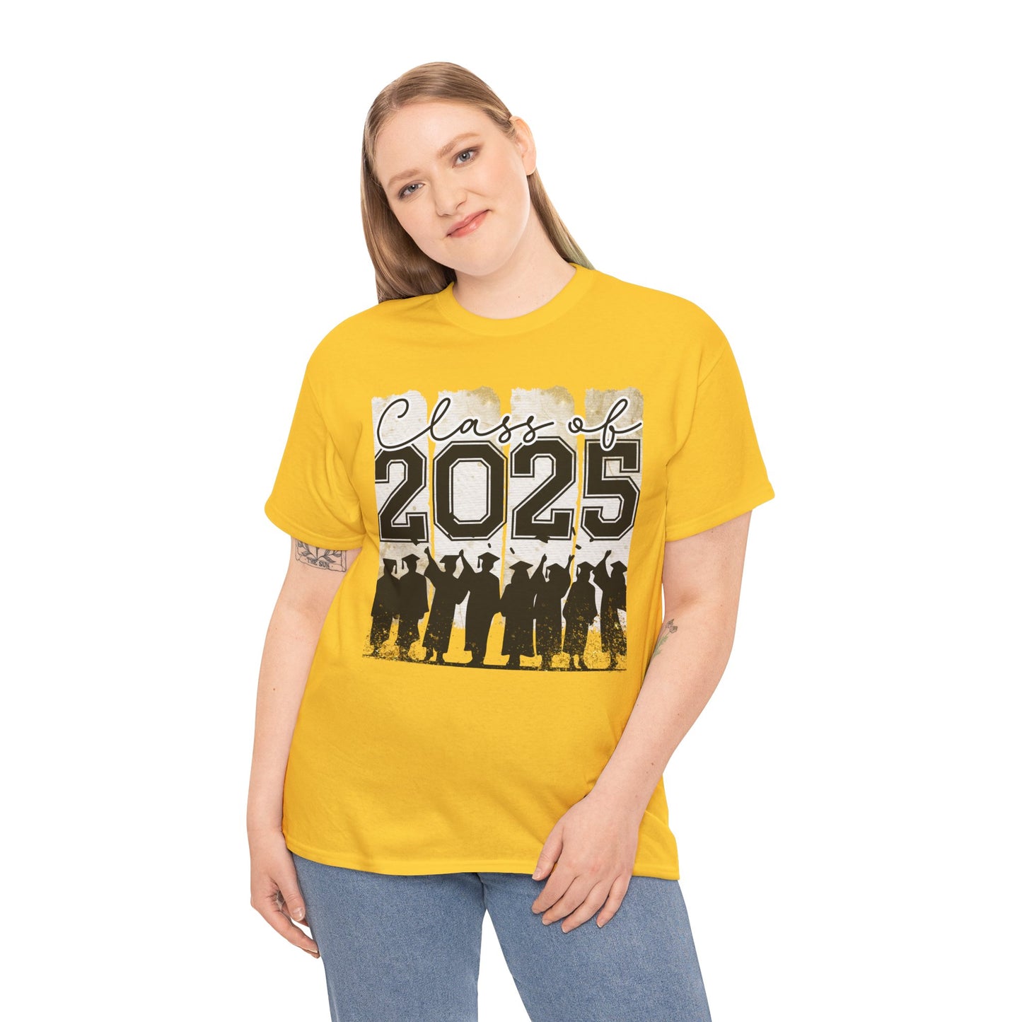 Gildan Garment Dyed Class of 2025 Graduation Tee - Unisex Heavy Cotton Shirt Your Choice Colors & Sizes