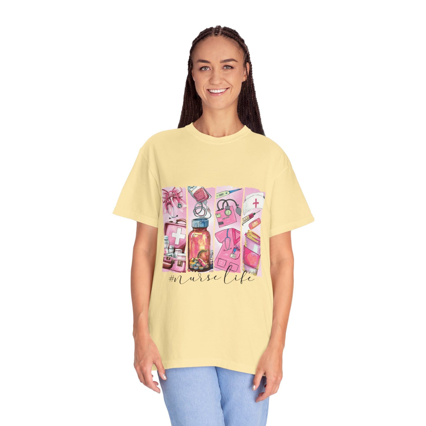 Nurse Life T-Shirt - Comfortable Unisex Garment-Dyed Tee for Healthcare Heroes