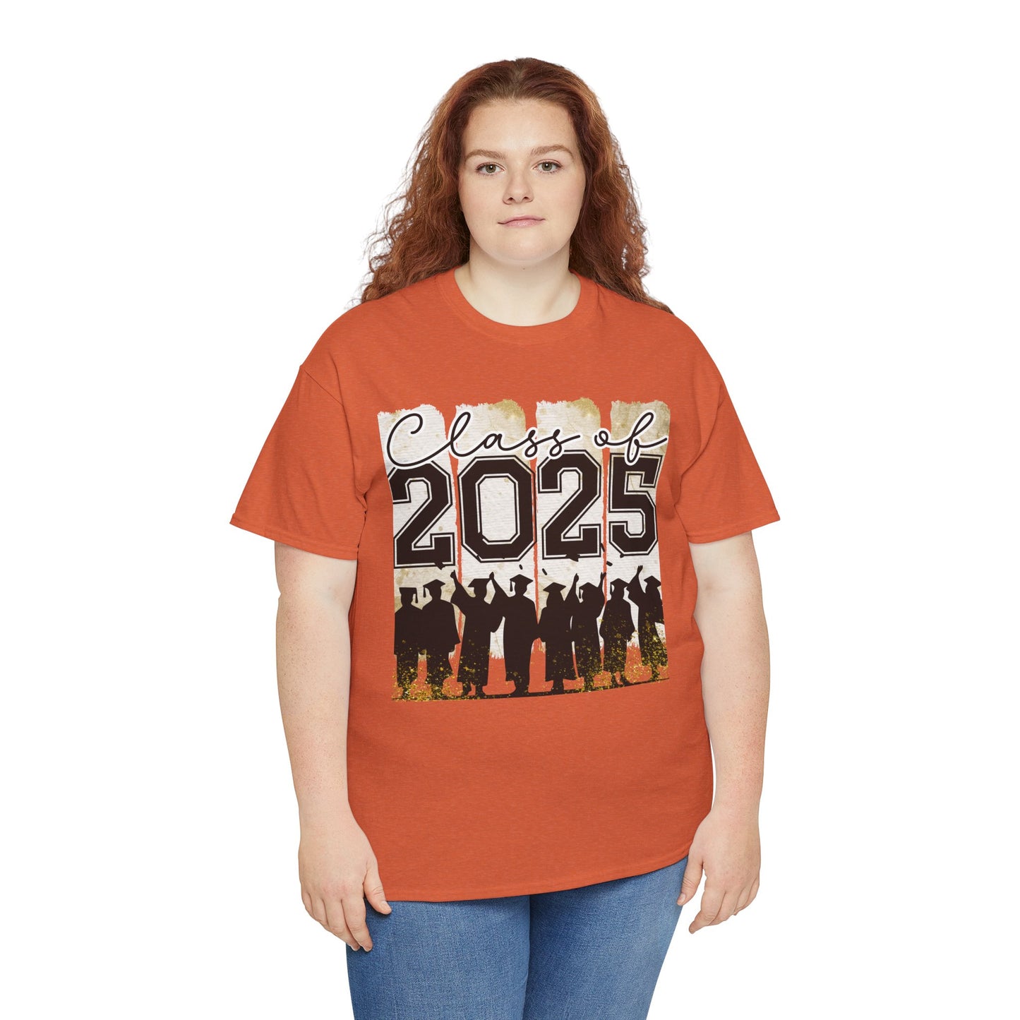 Gildan Garment Dyed Class of 2025 Graduation Tee - Unisex Heavy Cotton Shirt Your Choice Colors & Sizes