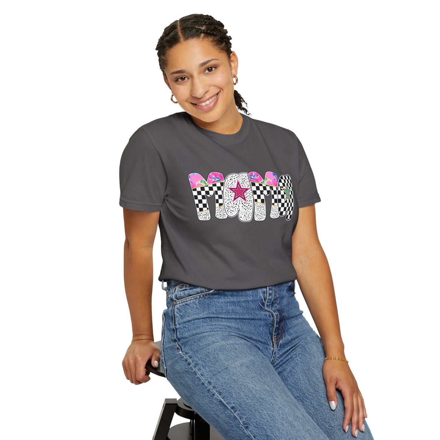 Comfort Colors Retro Vibe Mother's Day T-Shirt with Star Design Asst. Colors & Sizes