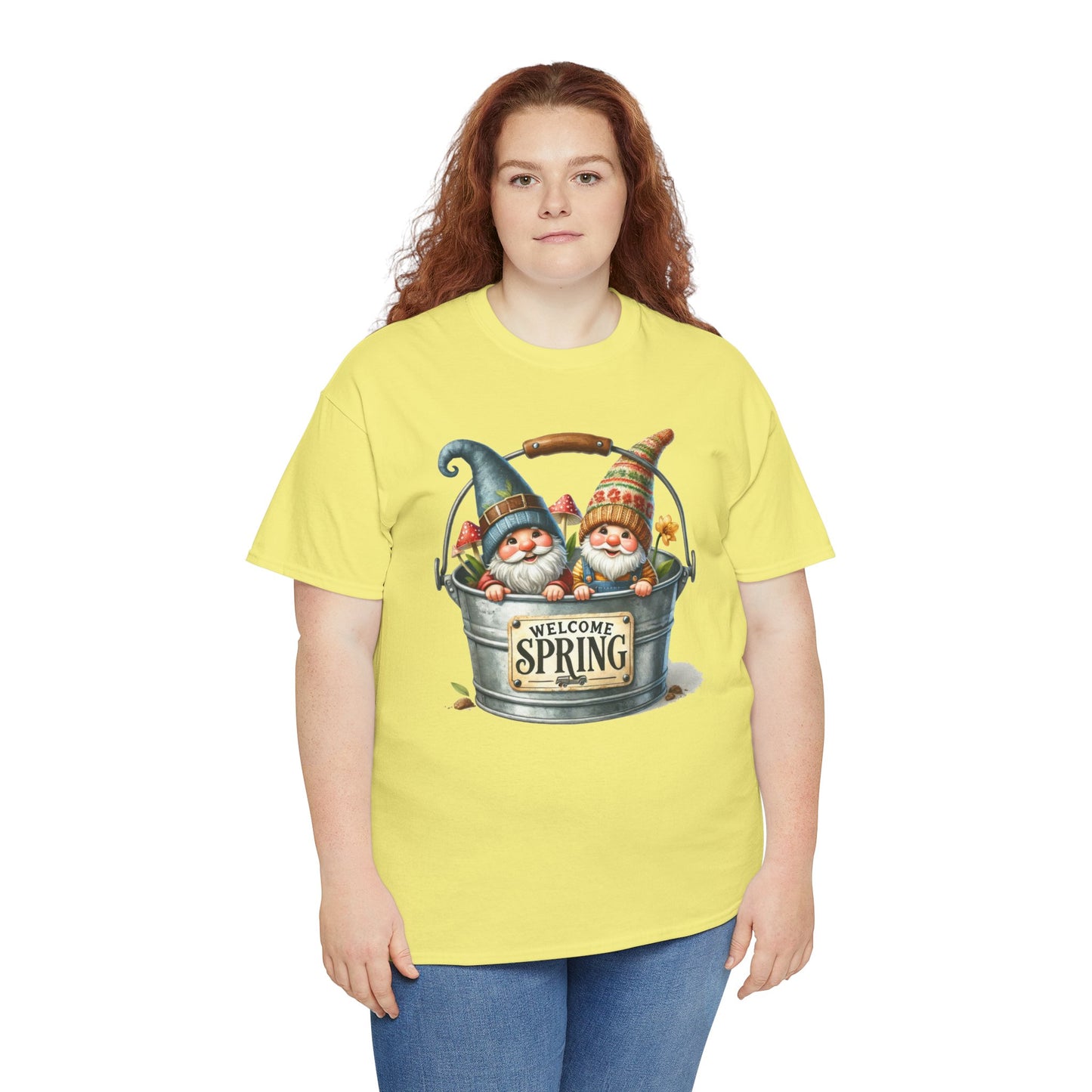 Welcome Spring Graphic Tee - Unisex Heavy Cotton Tee for Seasonal Celebrations