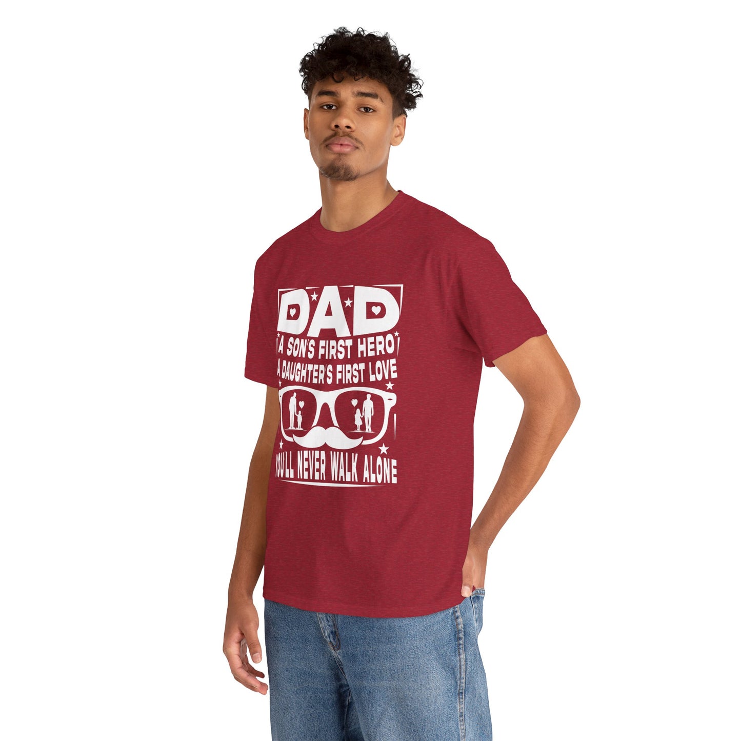 Dad Hero Unisex Heavy Cotton Tee - Perfect Gift for Father's Day