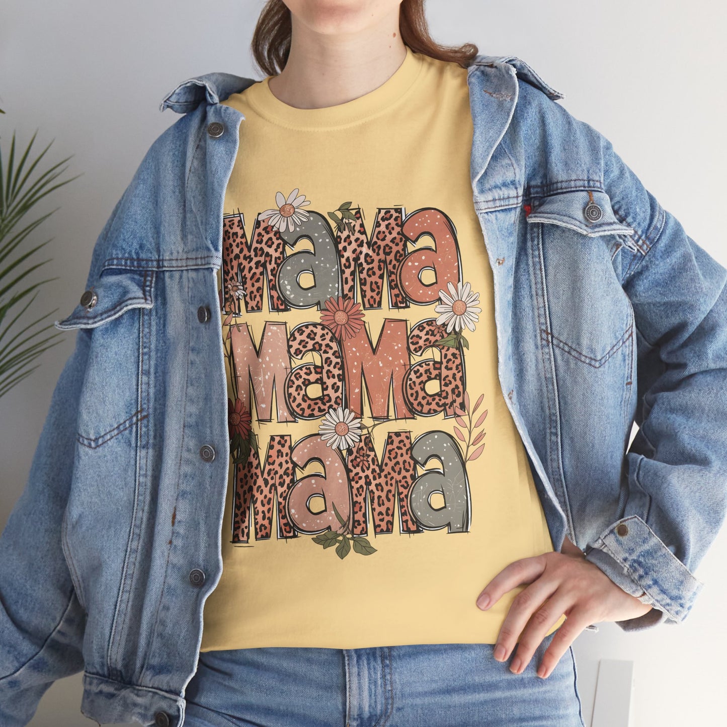 Floral Mama Unisex Heavy Cotton Tee - Perfect Gift for Moms!