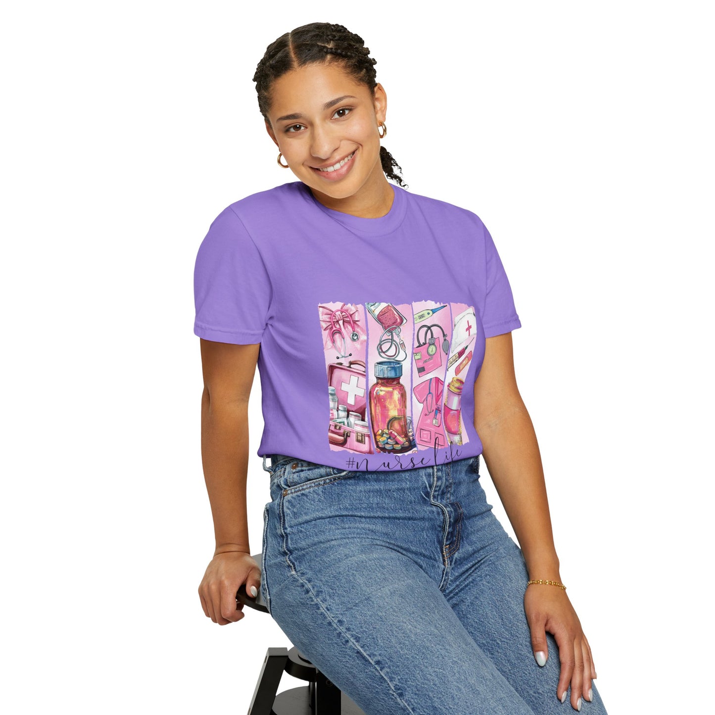 Nurse Life T-Shirt - Comfortable Unisex Garment-Dyed Tee for Healthcare Heroes