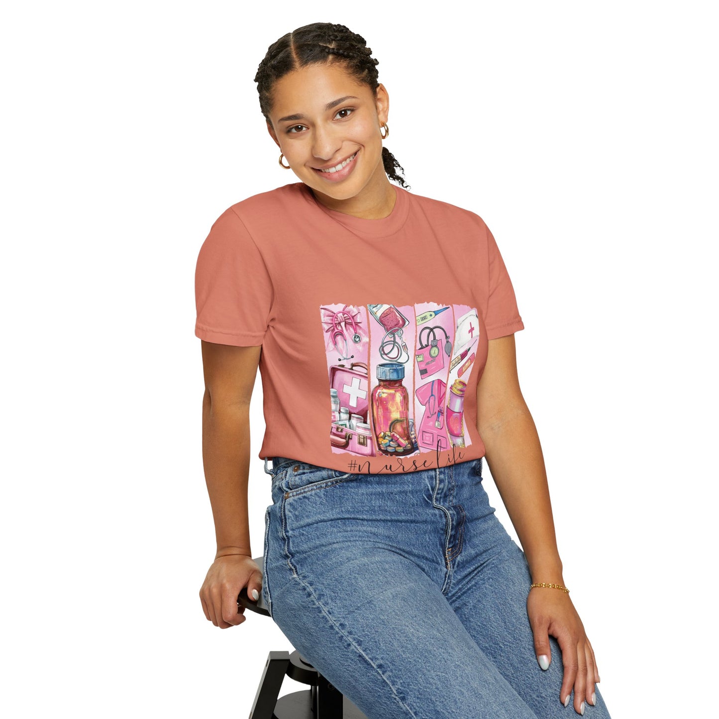 Nurse Life T-Shirt - Comfortable Unisex Garment-Dyed Tee for Healthcare Heroes
