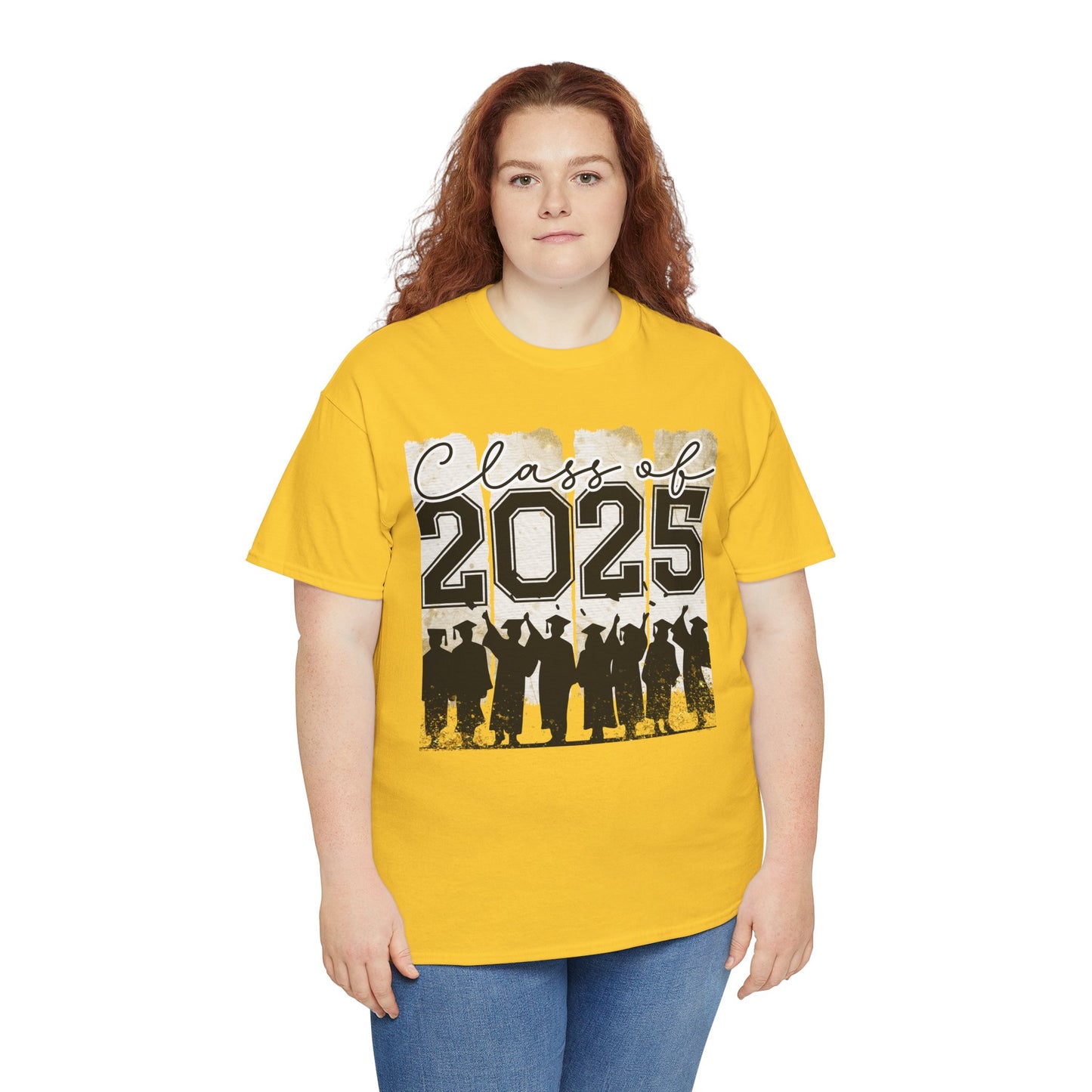 Gildan Garment Dyed Class of 2025 Graduation Tee - Unisex Heavy Cotton Shirt Your Choice Colors & Sizes