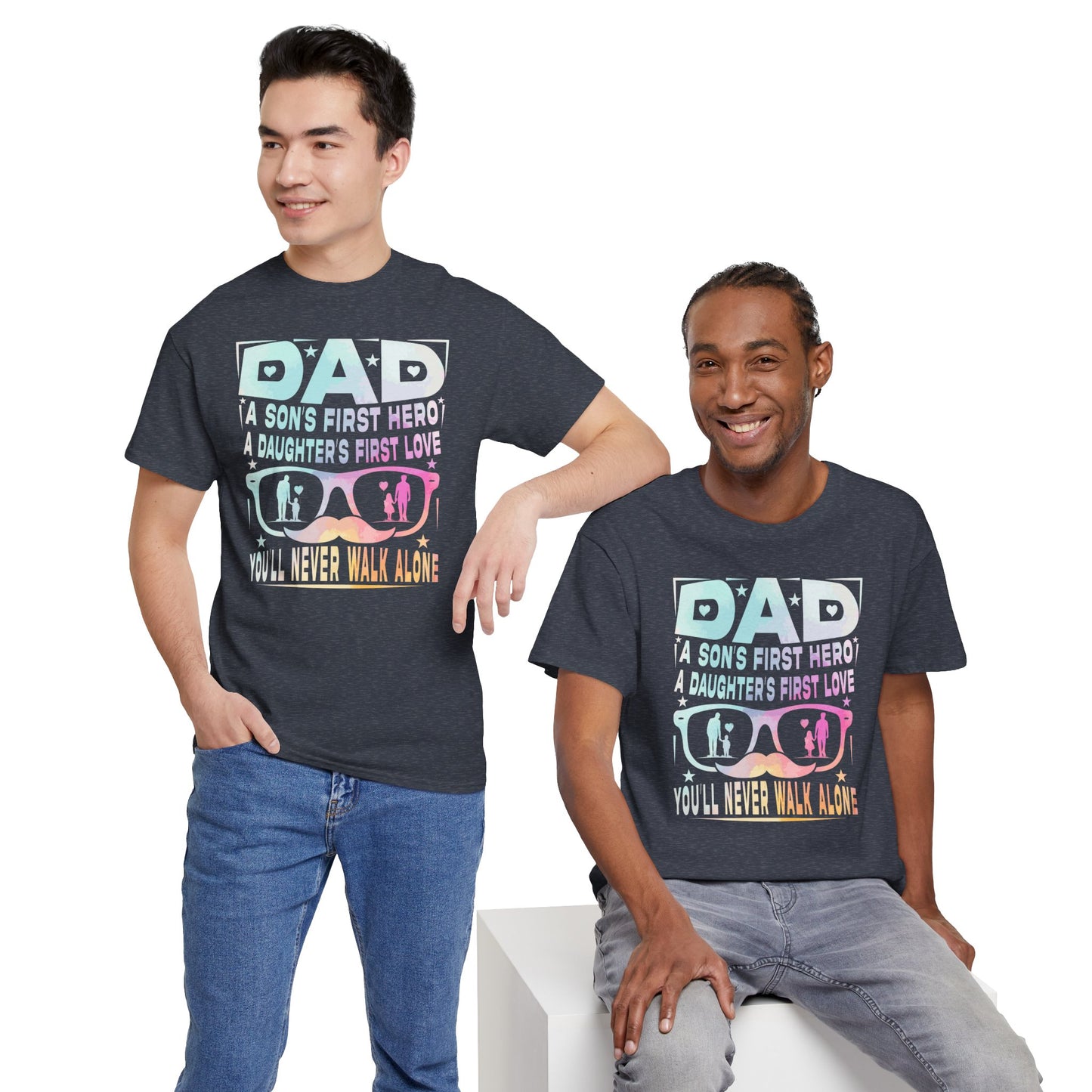 Gildan 5000 Dad Hero T-Shirt - Father's Day Gift - Heavy Cotton Tee Asst. Colors & Sizes