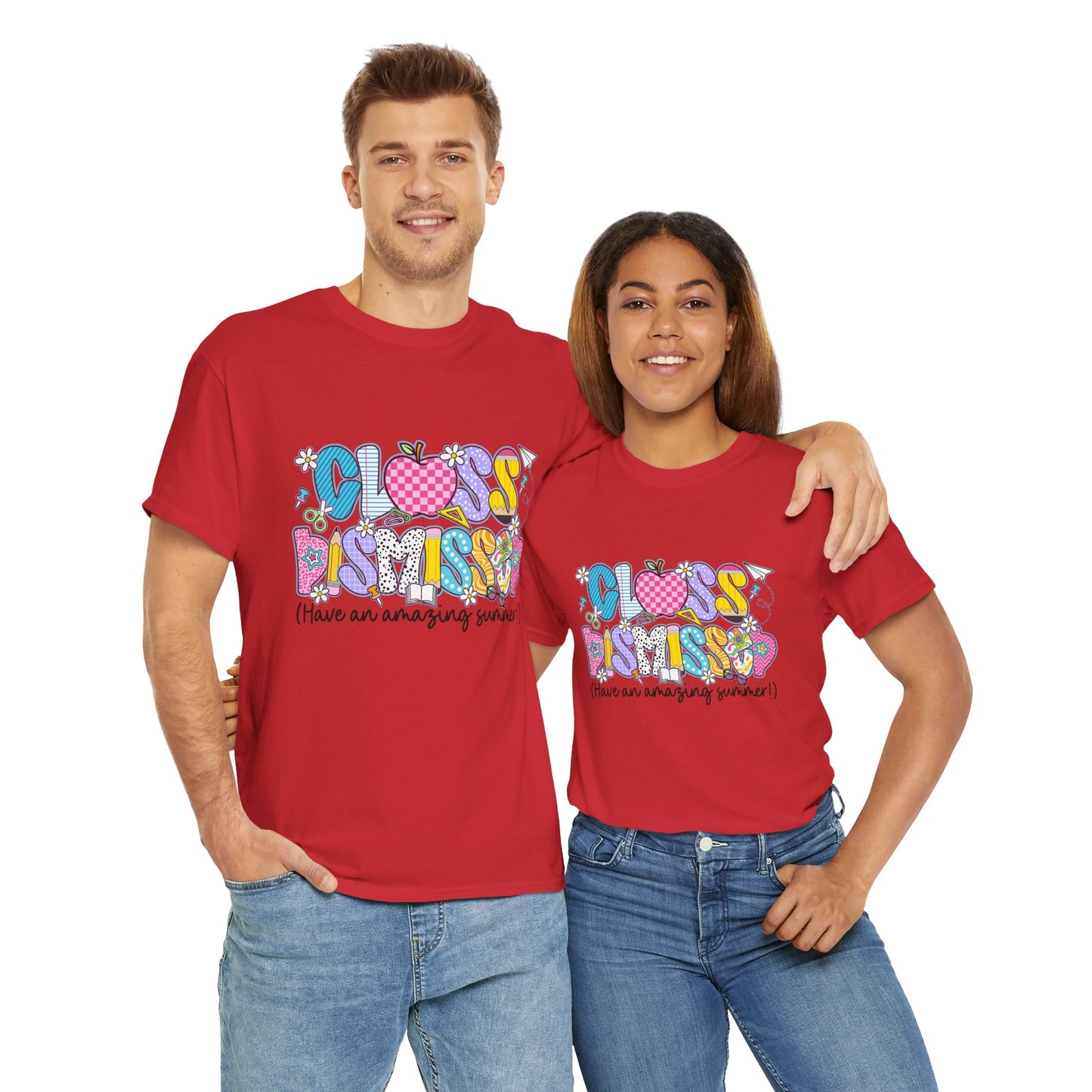 Gildan Garment-Dyed Summer Vibes Unisex Heavy Cotton Tee - "Class Dismissed!" Asst. Colors & Sizes