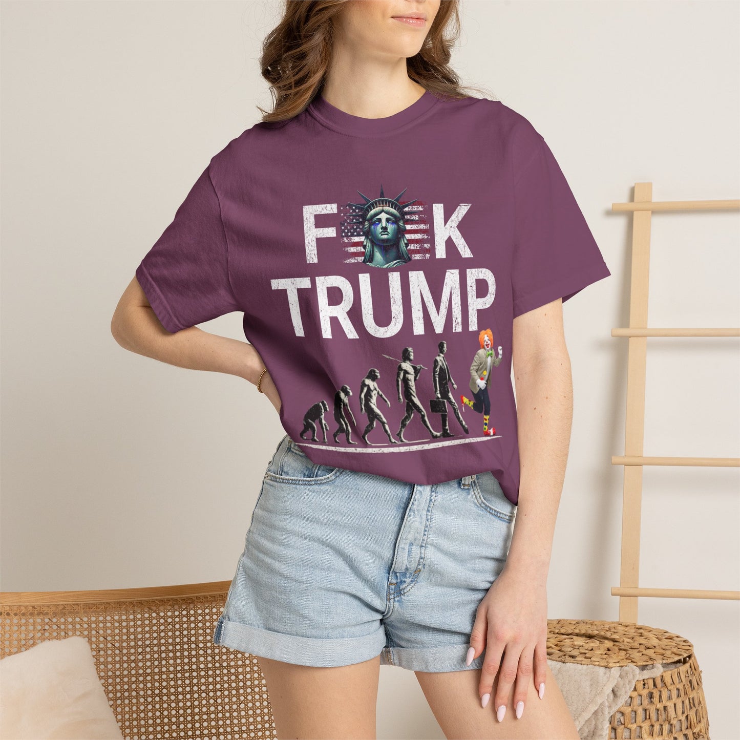 Political Satire Evolution Tee – Anti Trump Graphic Shirt –Graphic Tee- Political Satire Comfort Colors 1717