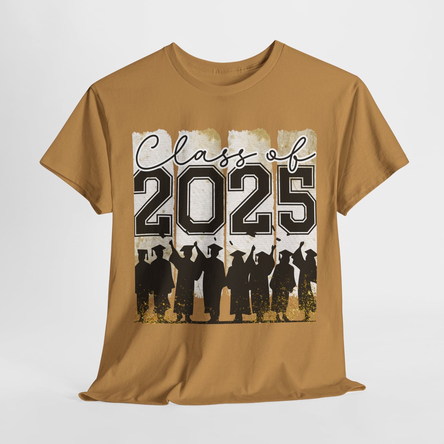 Gildan Garment Dyed Class of 2025 Graduation Tee - Unisex Heavy Cotton Shirt Your Choice Colors & Sizes
