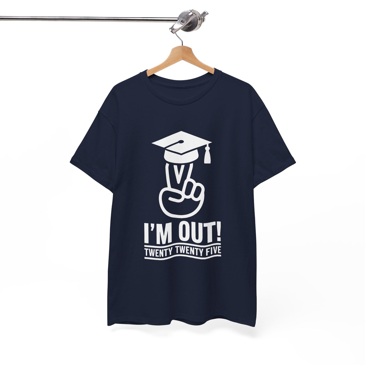 Graduation Celebration Unisex Heavy Cotton Tee - "I'M OUT!" 2025