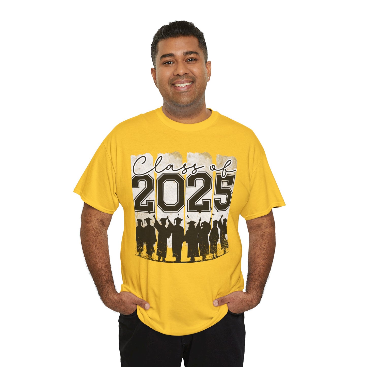 Gildan Garment Dyed Class of 2025 Graduation Tee - Unisex Heavy Cotton Shirt Your Choice Colors & Sizes