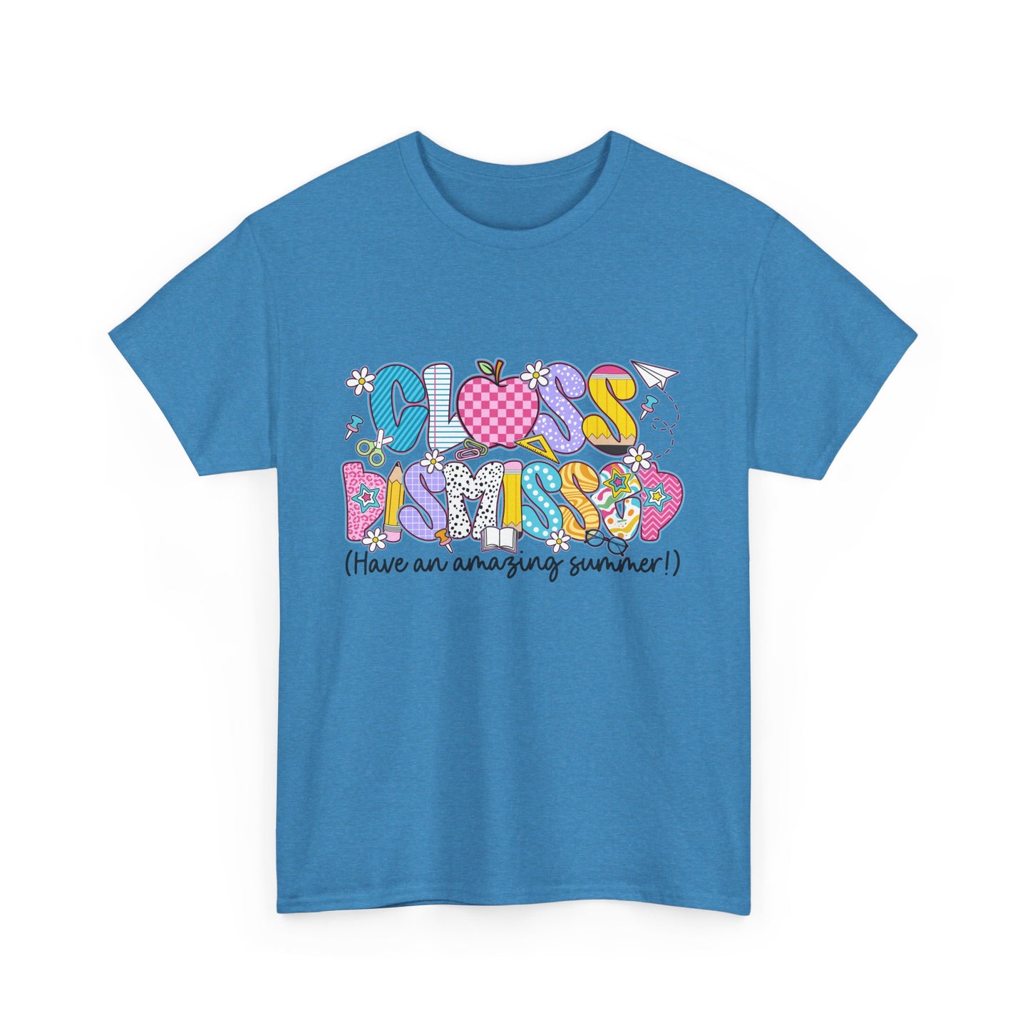 Gildan Garment-Dyed Summer Vibes Unisex Heavy Cotton Tee - "Class Dismissed!" Asst. Colors & Sizes