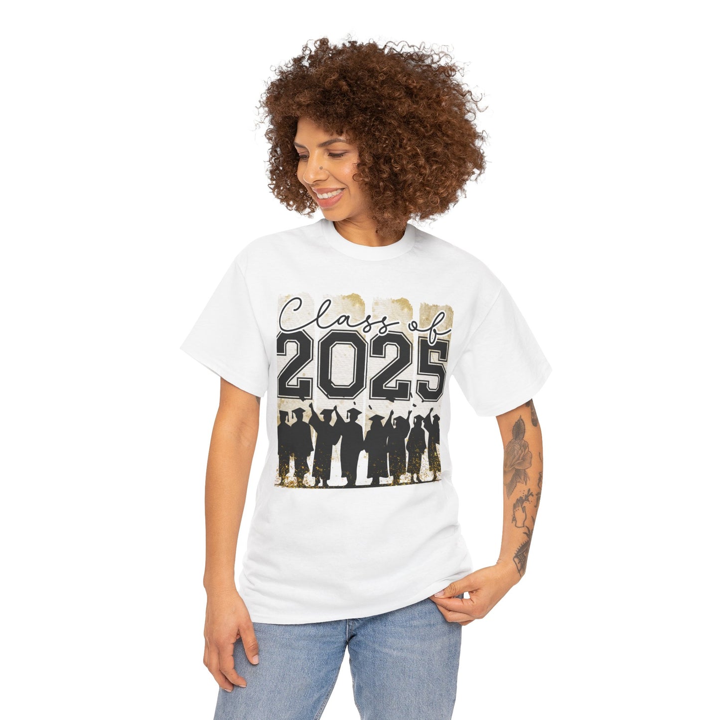 Gildan Garment Dyed Class of 2025 Graduation Tee - Unisex Heavy Cotton Shirt Your Choice Colors & Sizes