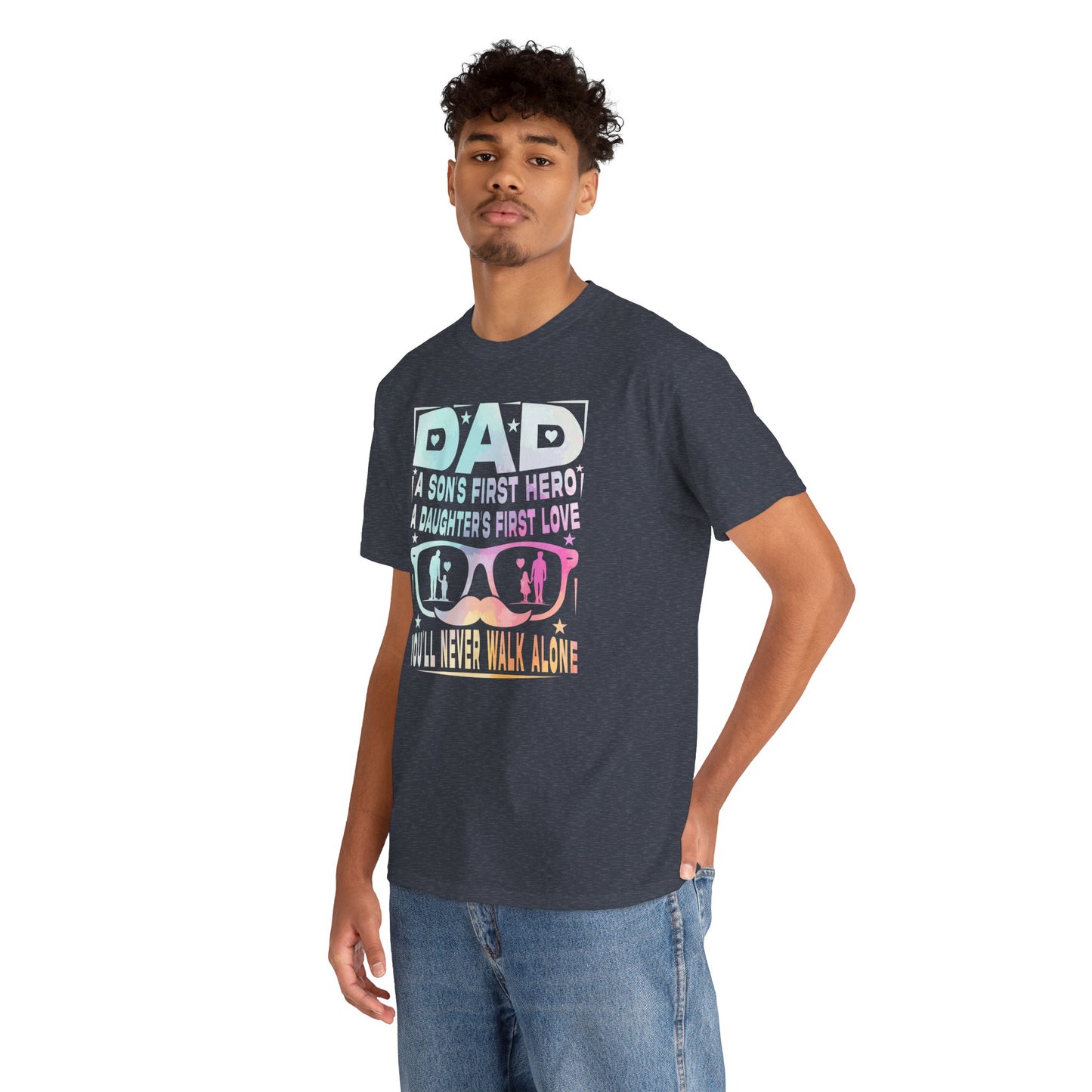 Gildan 5000 Dad Hero T-Shirt - Father's Day Gift - Heavy Cotton Tee Asst. Colors & Sizes
