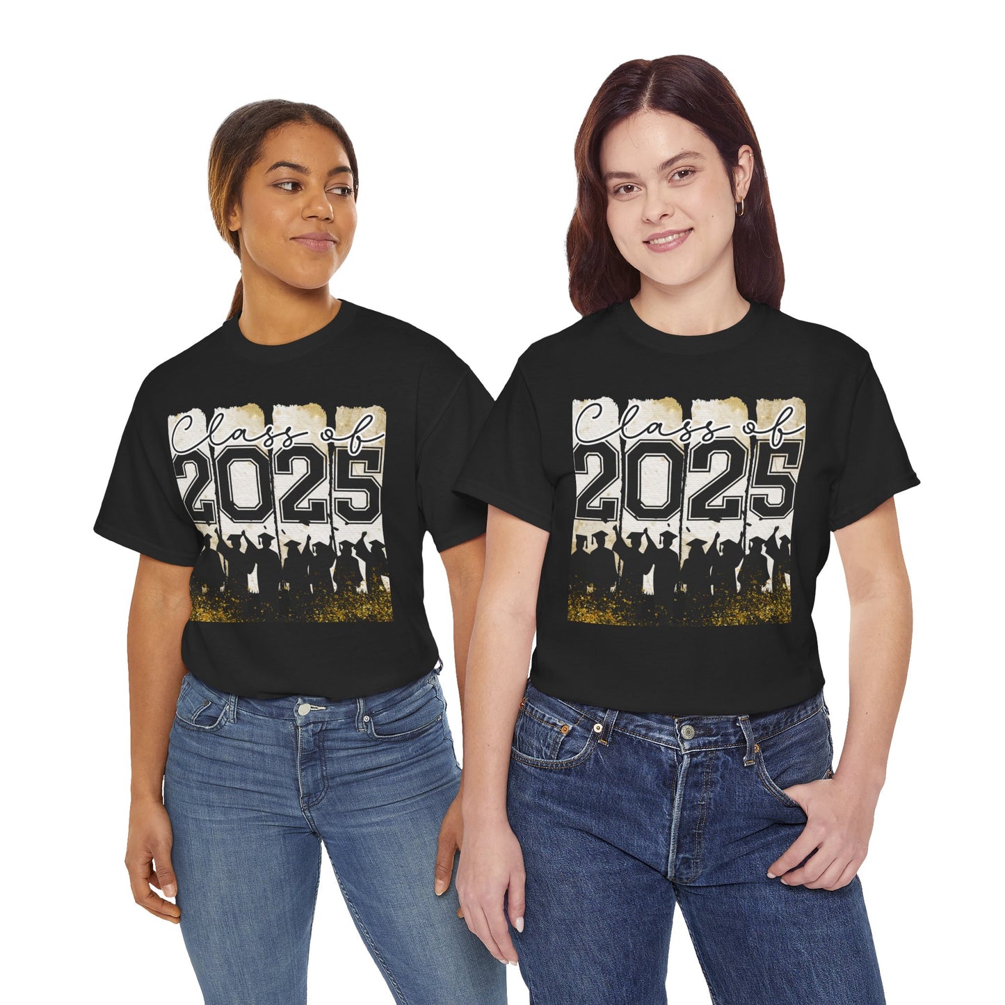Gildan Garment Dyed Class of 2025 Graduation Tee - Unisex Heavy Cotton Shirt Your Choice Colors & Sizes