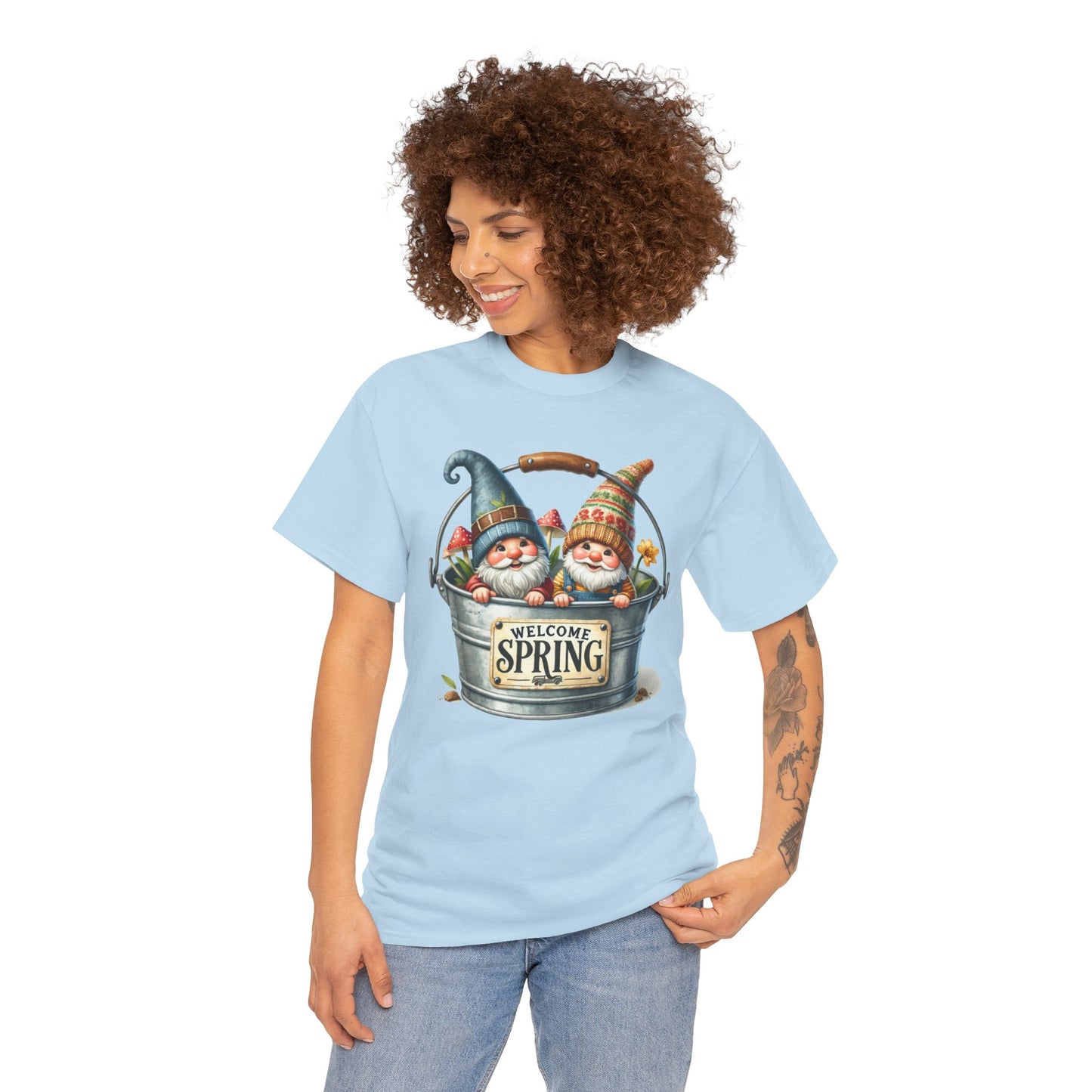 Welcome Spring Graphic Tee - Unisex Heavy Cotton Tee for Seasonal Celebrations