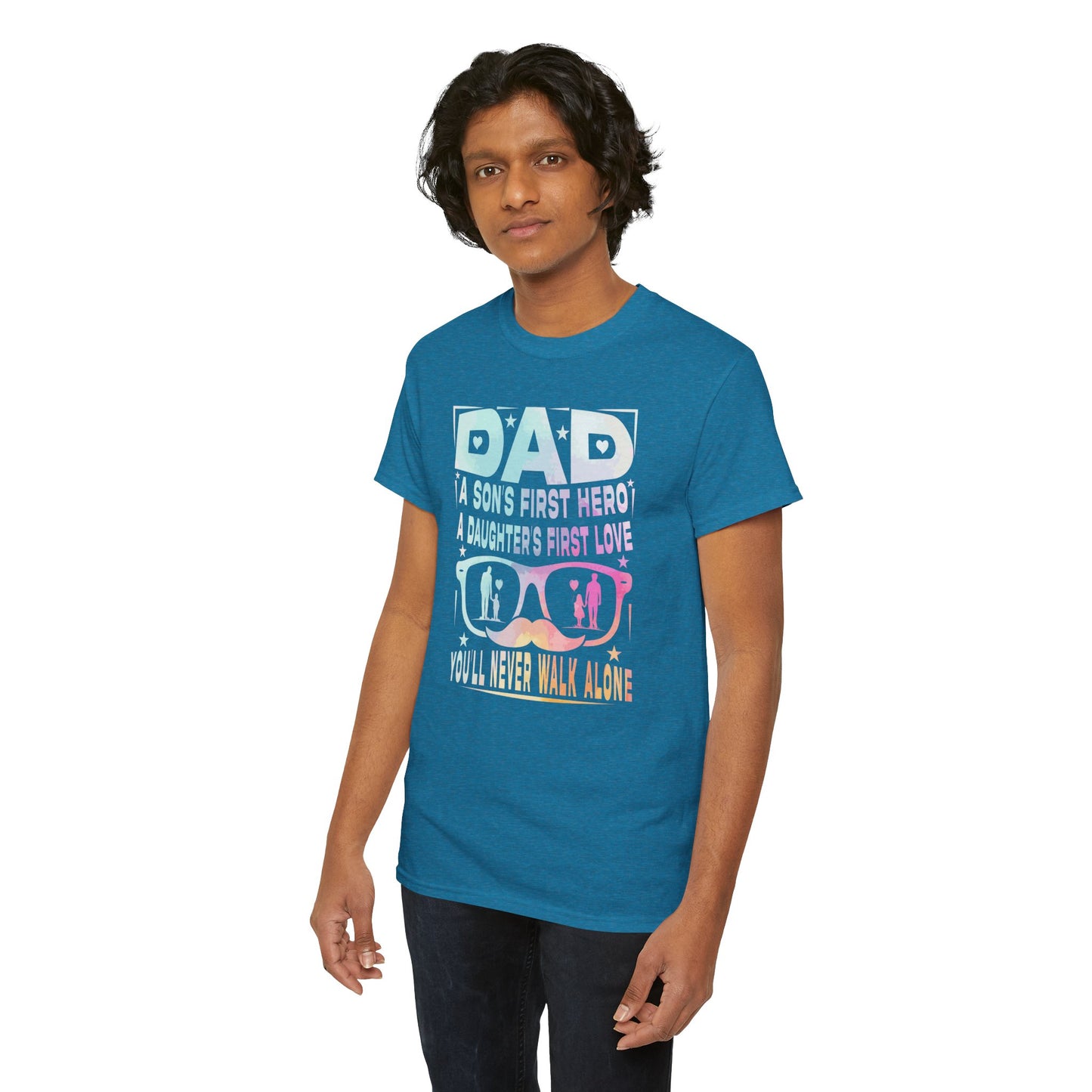 Gildan 5000 Dad Hero T-Shirt - Father's Day Gift - Heavy Cotton Tee Asst. Colors & Sizes