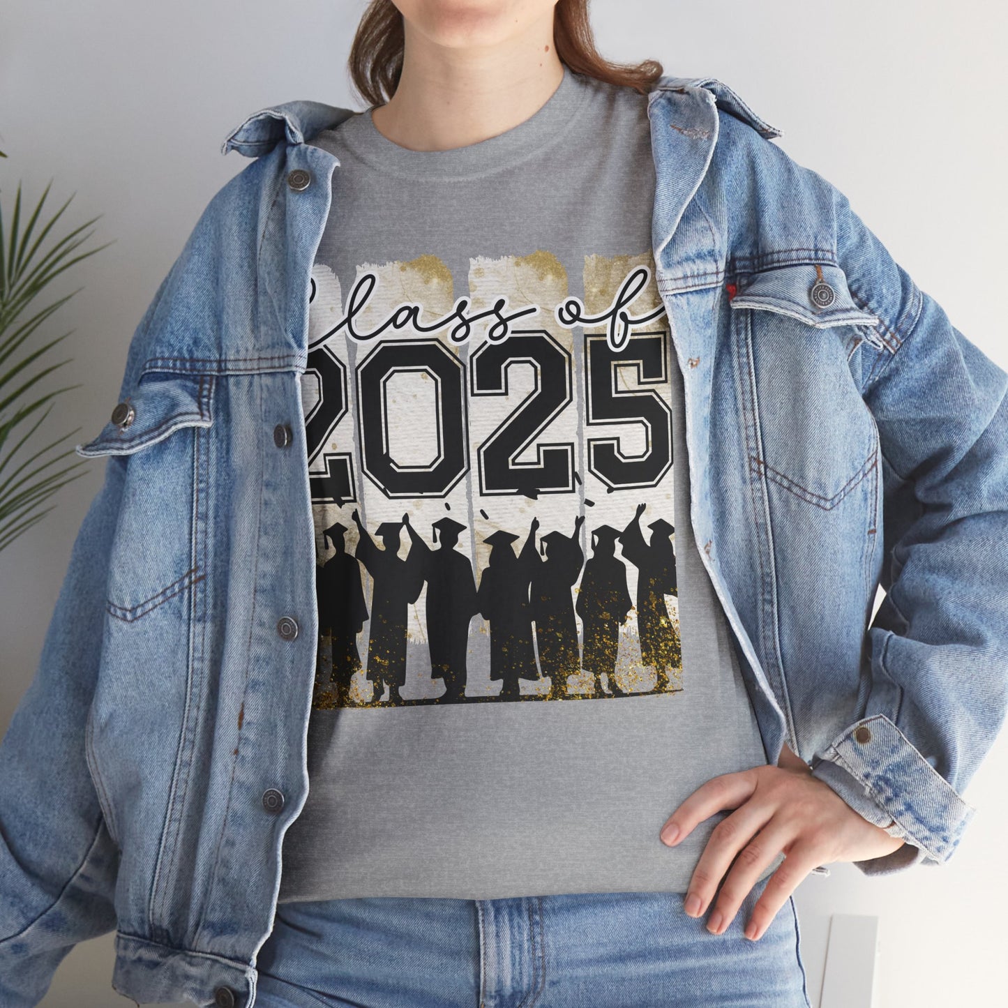 Gildan Garment Dyed Class of 2025 Graduation Tee - Unisex Heavy Cotton Shirt Your Choice Colors & Sizes