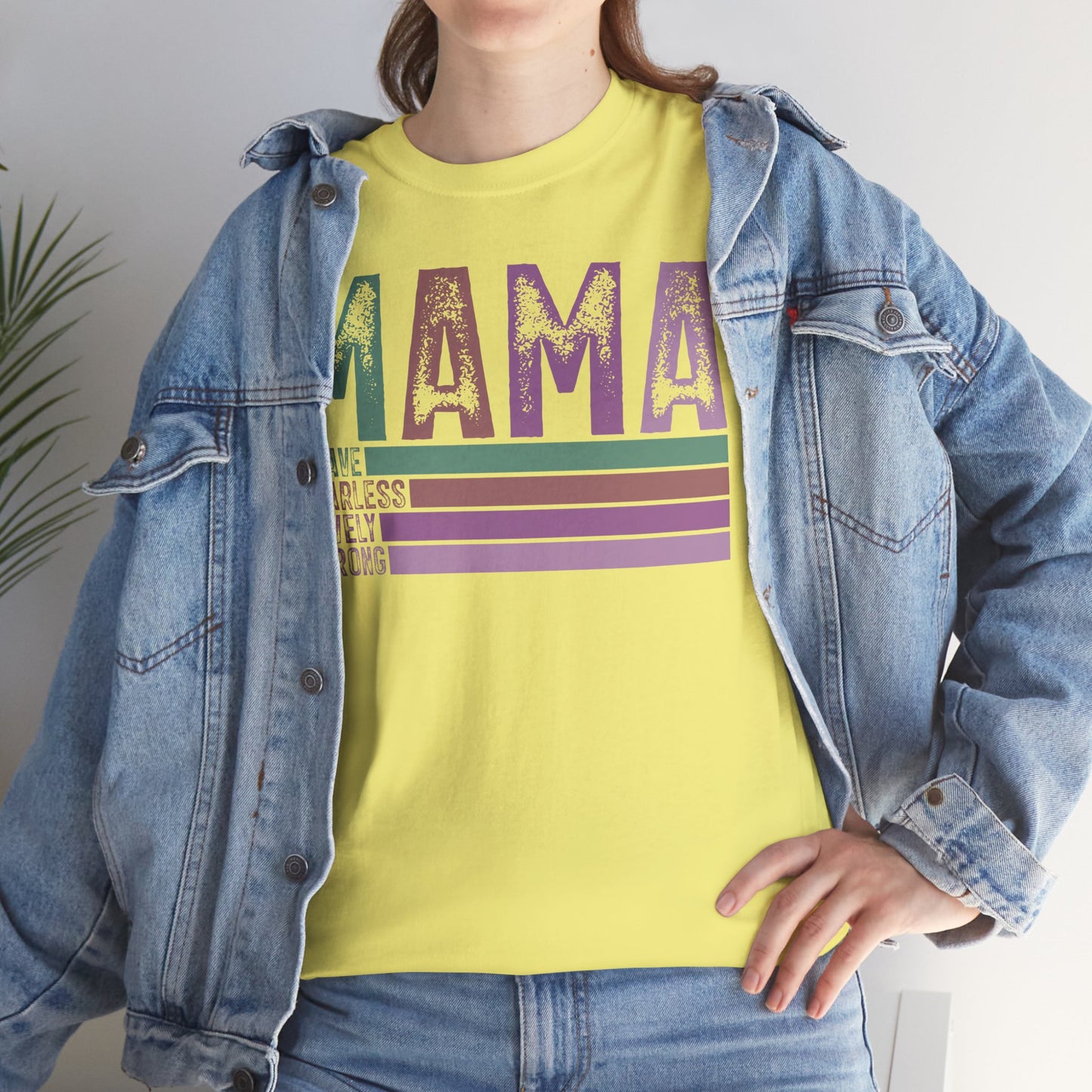 Inspirational Mama Tee - Brave, Fearless, Lovely, Strong Perfect for Mother's Day, Birthday. Asst. Colors & Sizes