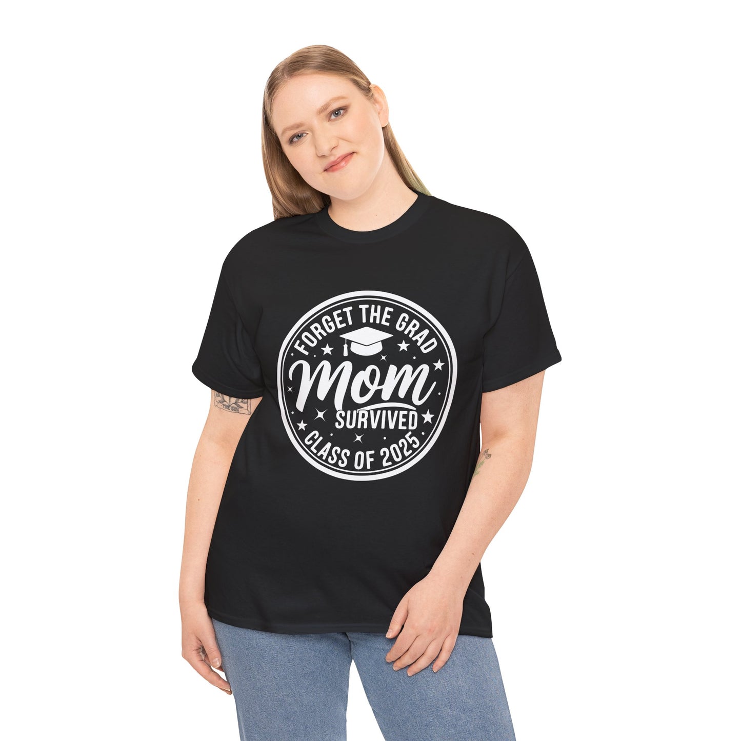 Gildan Comfortable Unisex Heavy Cotton Tee -"Forget the Grad, Mom..." Great gift for Graduation Asst. Sizes & Colors