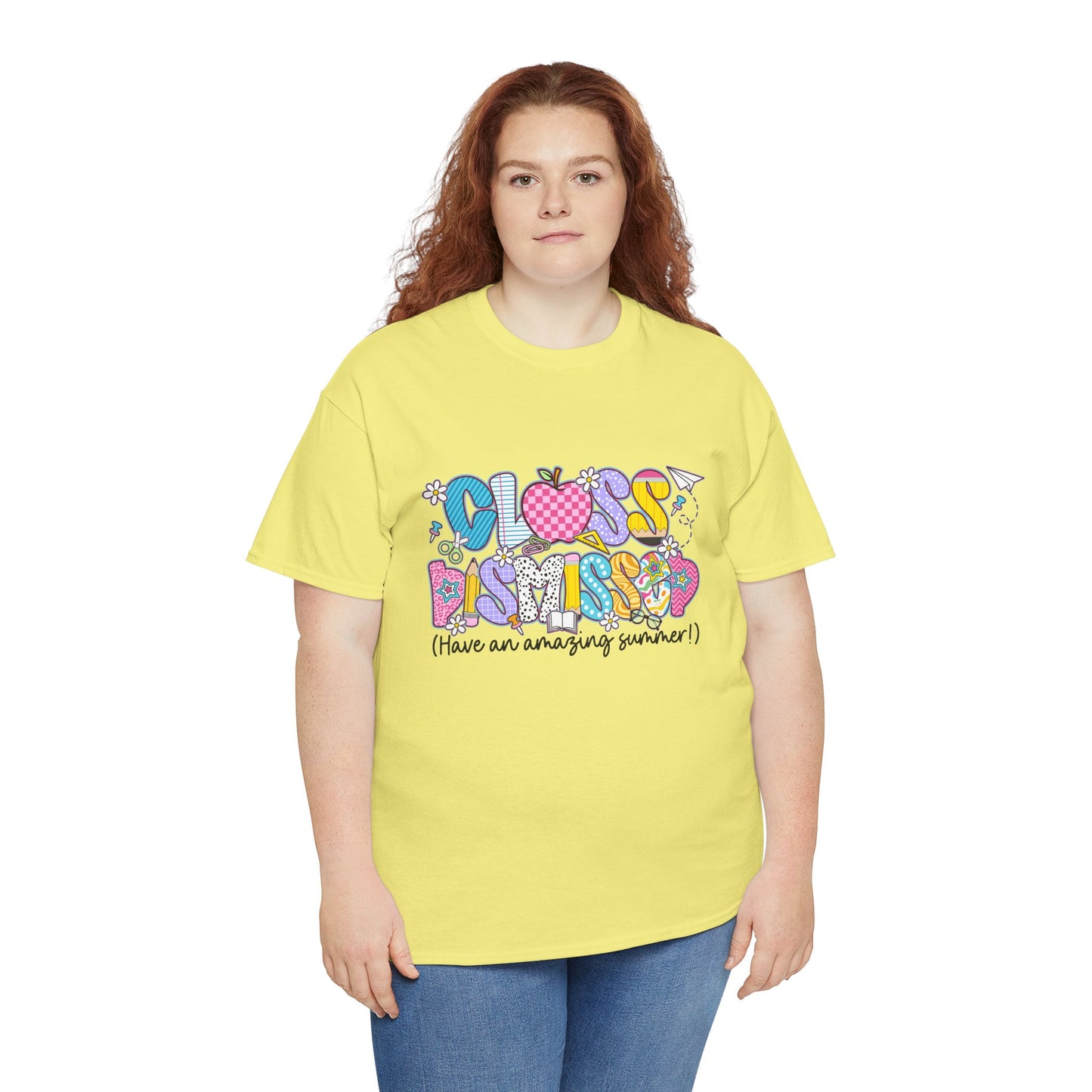 Gildan Garment-Dyed Summer Vibes Unisex Heavy Cotton Tee - "Class Dismissed!" Asst. Colors & Sizes