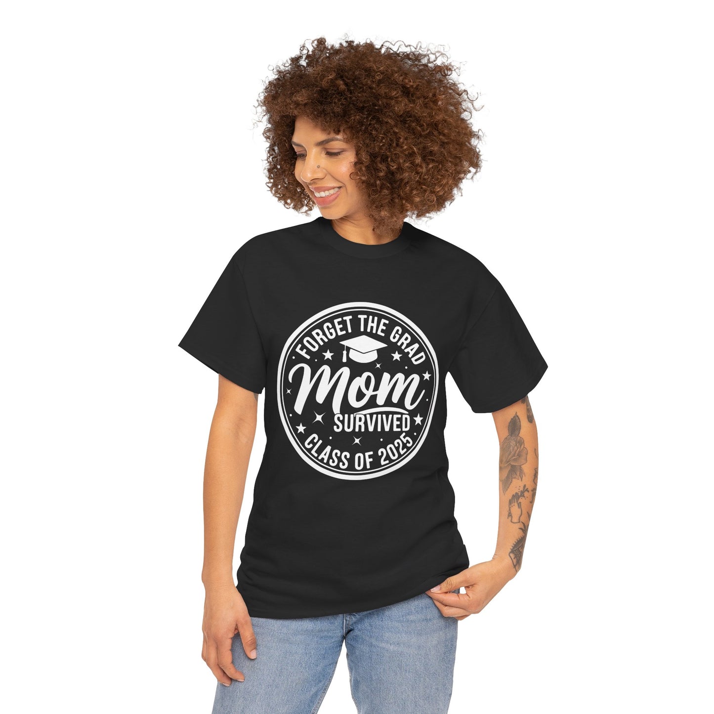 Gildan Comfortable Unisex Heavy Cotton Tee -"Forget the Grad, Mom..." Great gift for Graduation Asst. Sizes & Colors