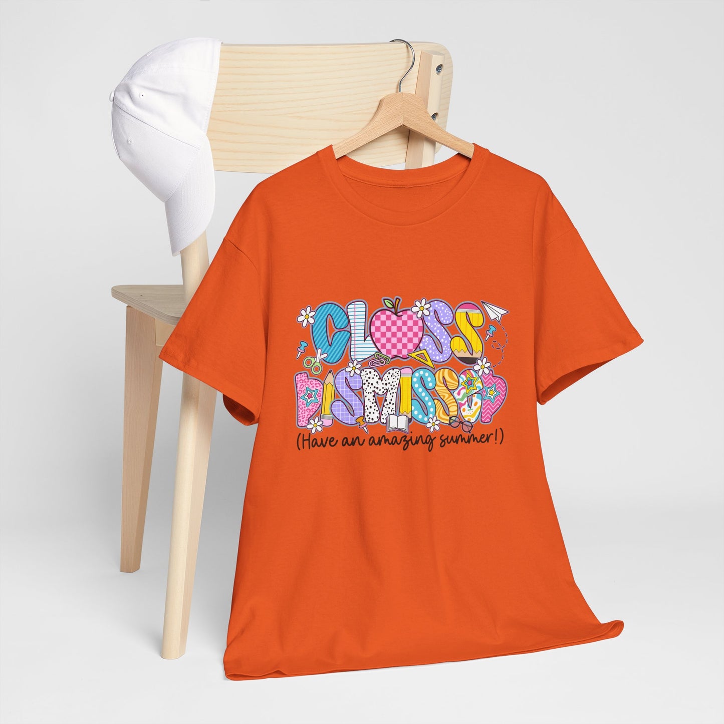 Gildan Garment-Dyed Summer Vibes Unisex Heavy Cotton Tee - "Class Dismissed!" Asst. Colors & Sizes