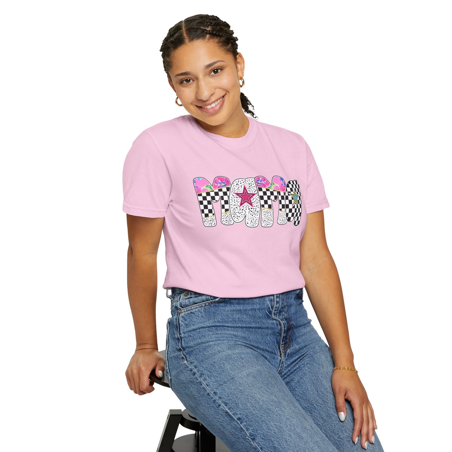 Comfort Colors Retro Vibe Mother's Day T-Shirt with Star Design Asst. Colors & Sizes