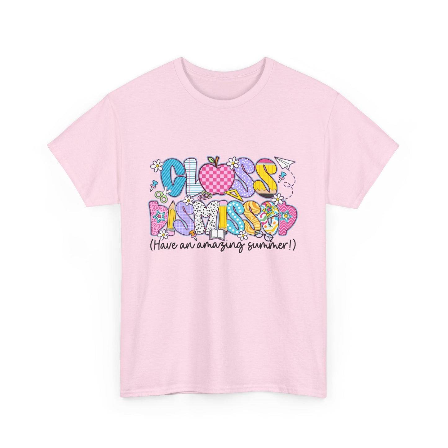 Gildan Garment-Dyed Summer Vibes Unisex Heavy Cotton Tee - "Class Dismissed!" Asst. Colors & Sizes