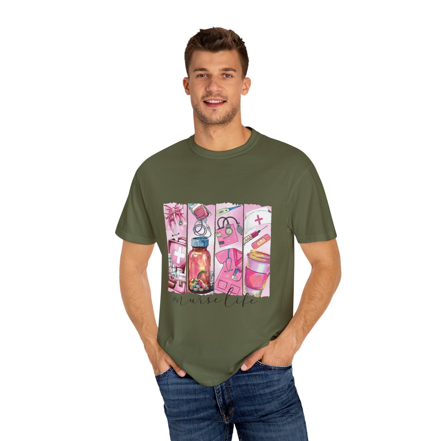 Nurse Life T-Shirt - Comfortable Unisex Garment-Dyed Tee for Healthcare Heroes