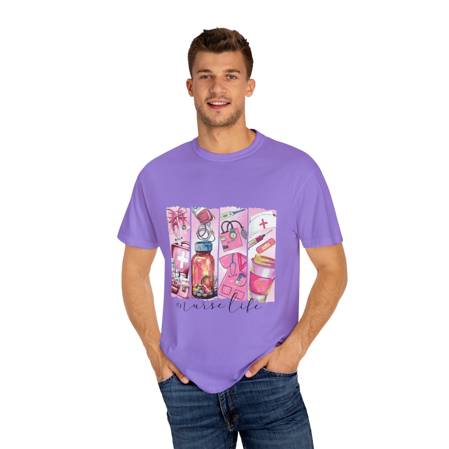 Nurse Life T-Shirt - Comfortable Unisex Garment-Dyed Tee for Healthcare Heroes
