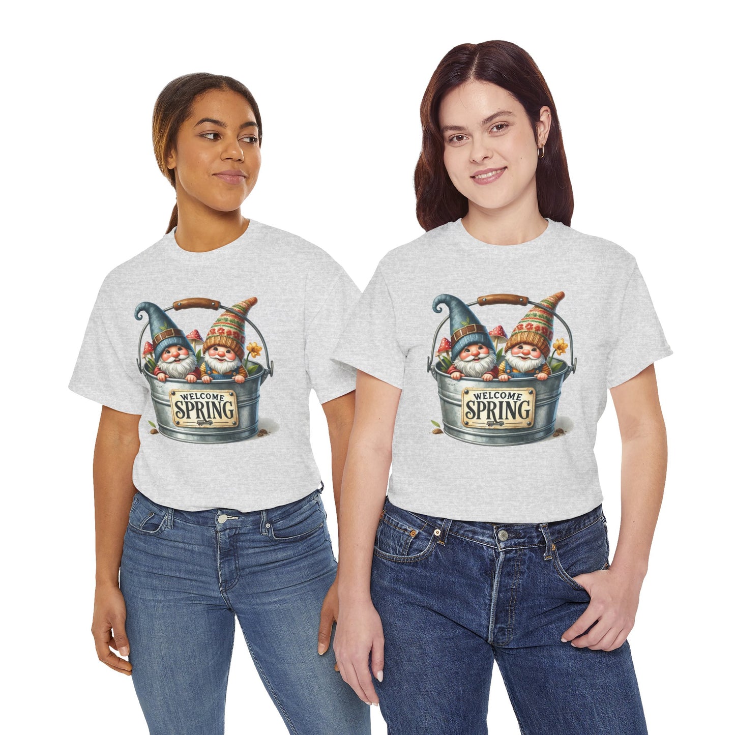 Welcome Spring Graphic Tee - Unisex Heavy Cotton Tee for Seasonal Celebrations