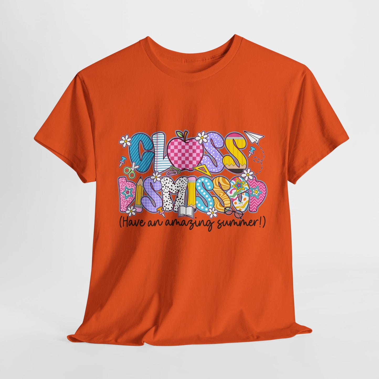 Gildan Garment-Dyed Summer Vibes Unisex Heavy Cotton Tee - "Class Dismissed!" Asst. Colors & Sizes