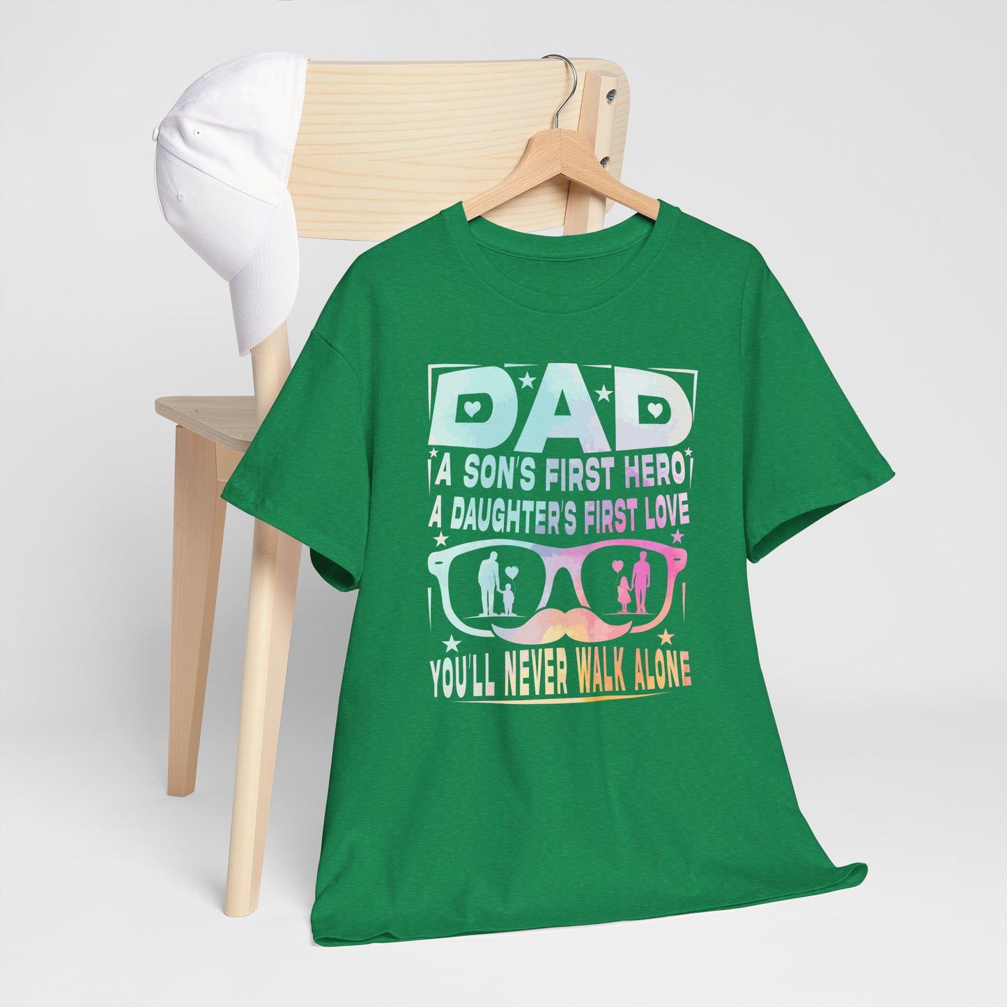 Gildan 5000 Dad Hero T-Shirt - Father's Day Gift - Heavy Cotton Tee Asst. Colors & Sizes