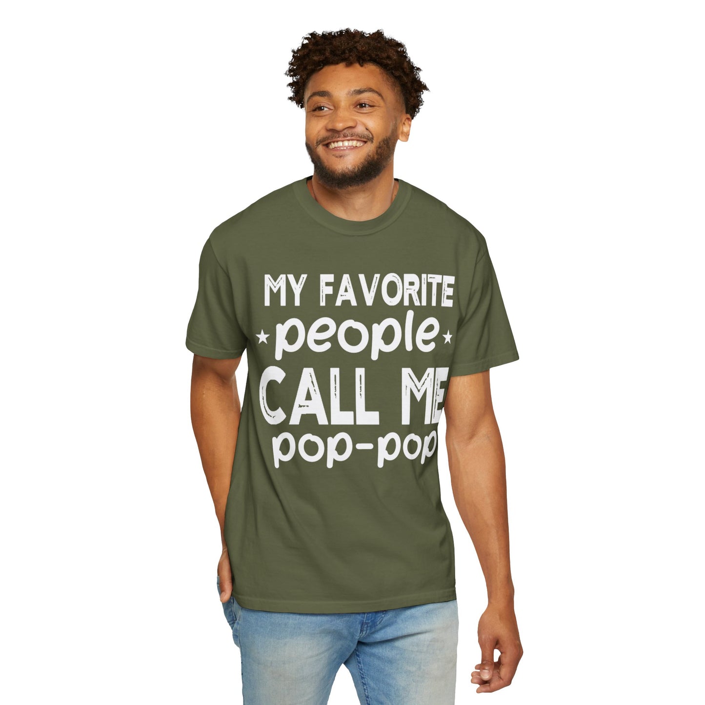 Comfort Colors Funny "Pop-Pop" Garment-Dyed T-Shirt - Perfect for Grandparents Asst. Sizes & Colors