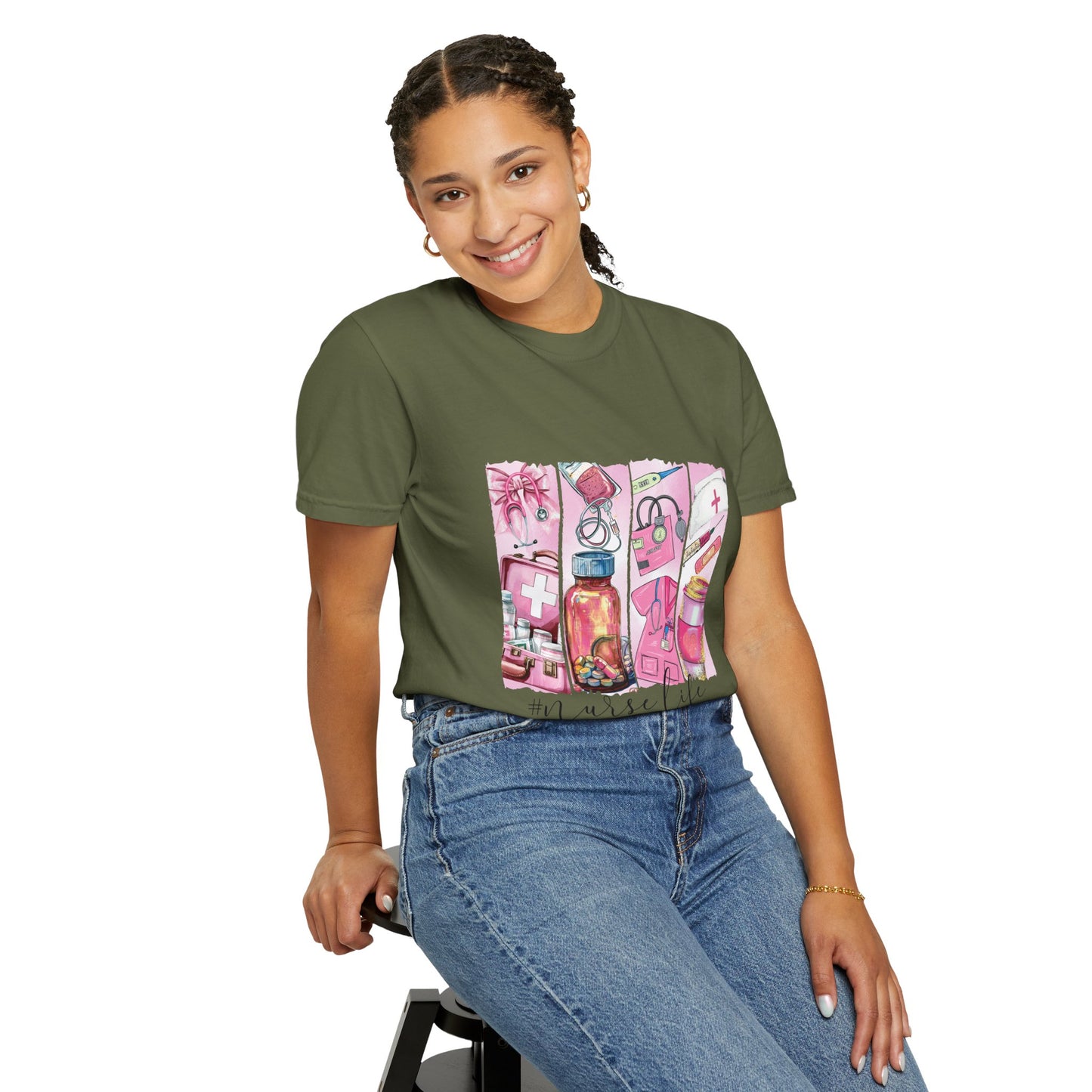 Nurse Life T-Shirt - Comfortable Unisex Garment-Dyed Tee for Healthcare Heroes