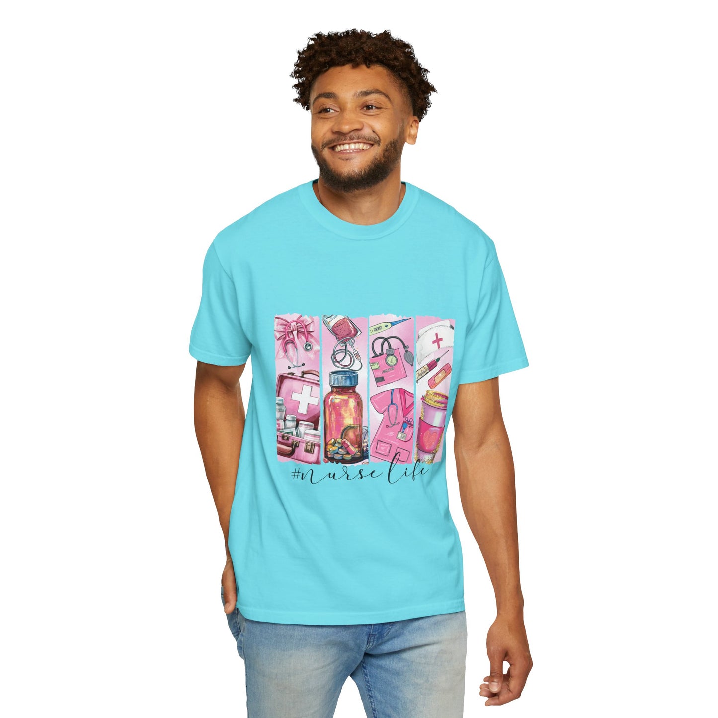 Nurse Life T-Shirt - Comfortable Unisex Garment-Dyed Tee for Healthcare Heroes